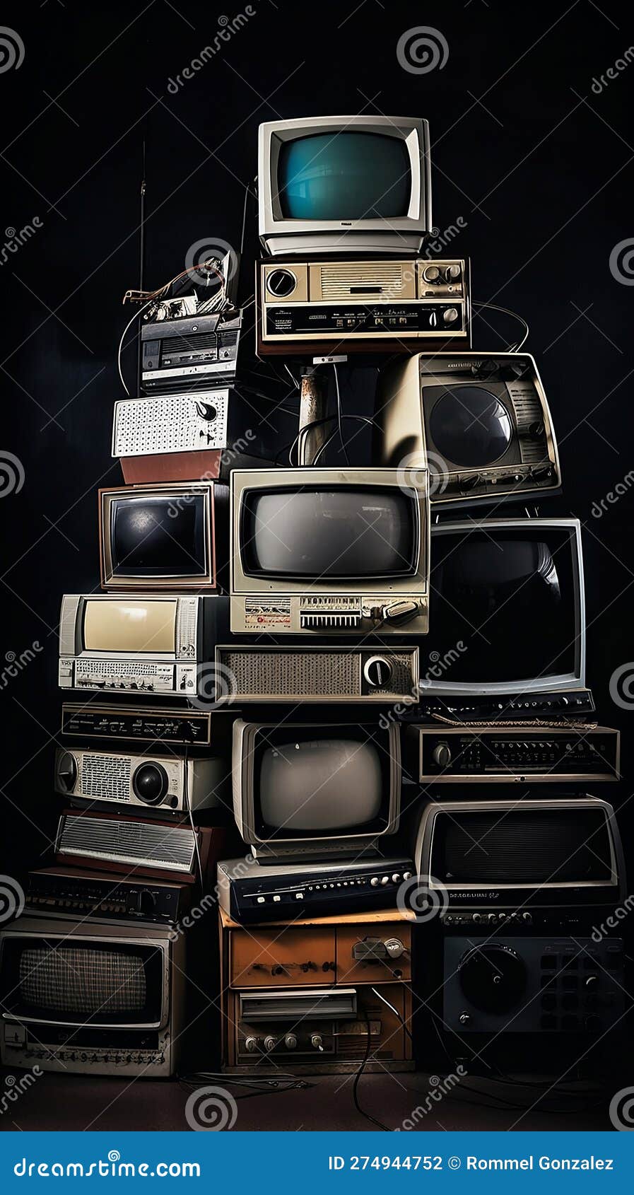 Vintage Television Radio Pile Stock Photos - Free & Royalty-Free Stock  Photos from Dreamstime