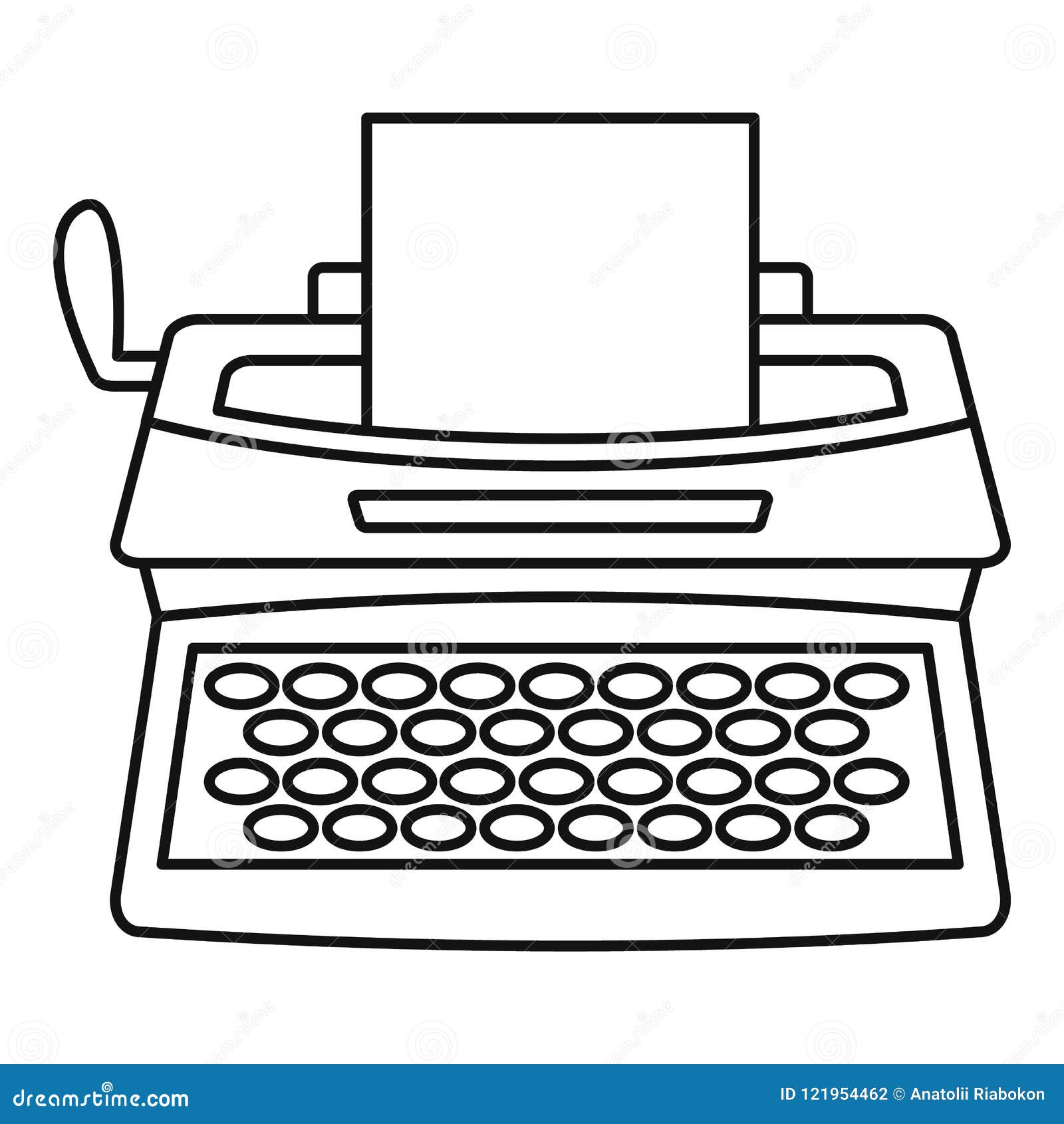 Download Vintage Typewriter Icon, Outline Style Stock Vector ...