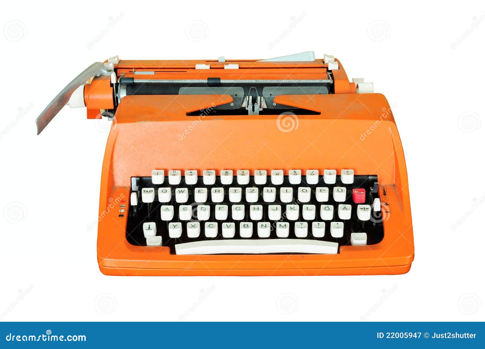 Vintage Typewriter Isolated Stock Image Image of manual, equipment