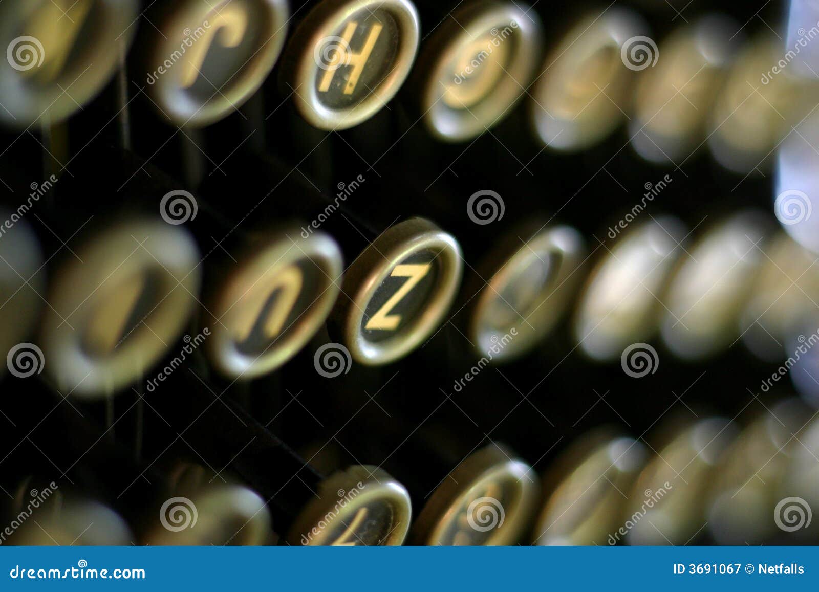 Vintage Typewriter Keys stock image. Image of letters 3691067