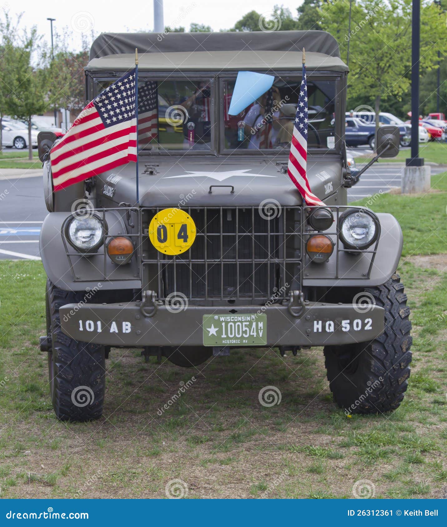 Vintage US Army Truck Front View Editorial Photo Image 26312361