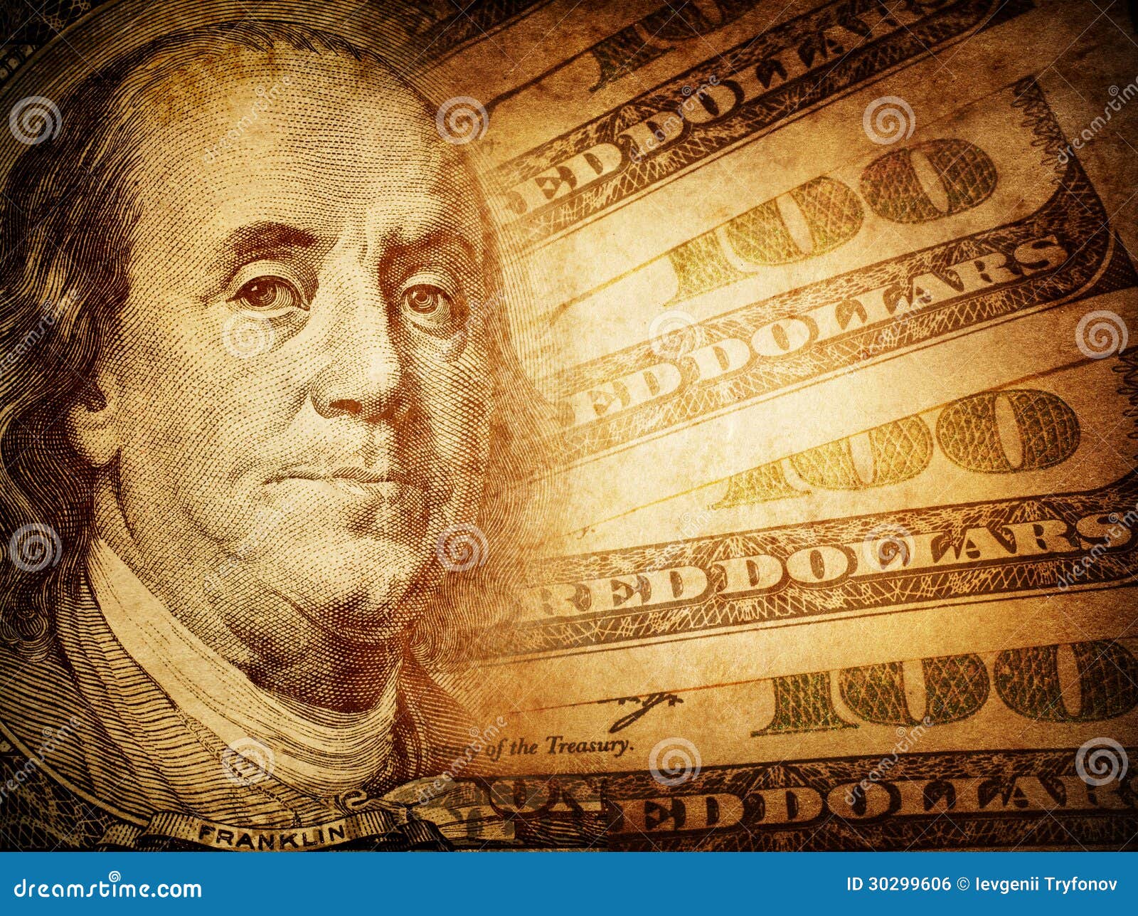 Vintage US dollar stock photo. Image of banknote, pattern 30299606