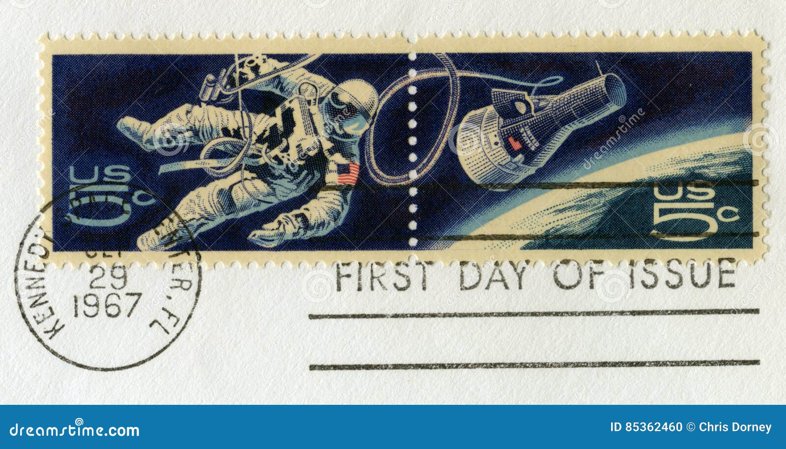 Vintage US Space Postal Stamps Editorial Image - Image of historic