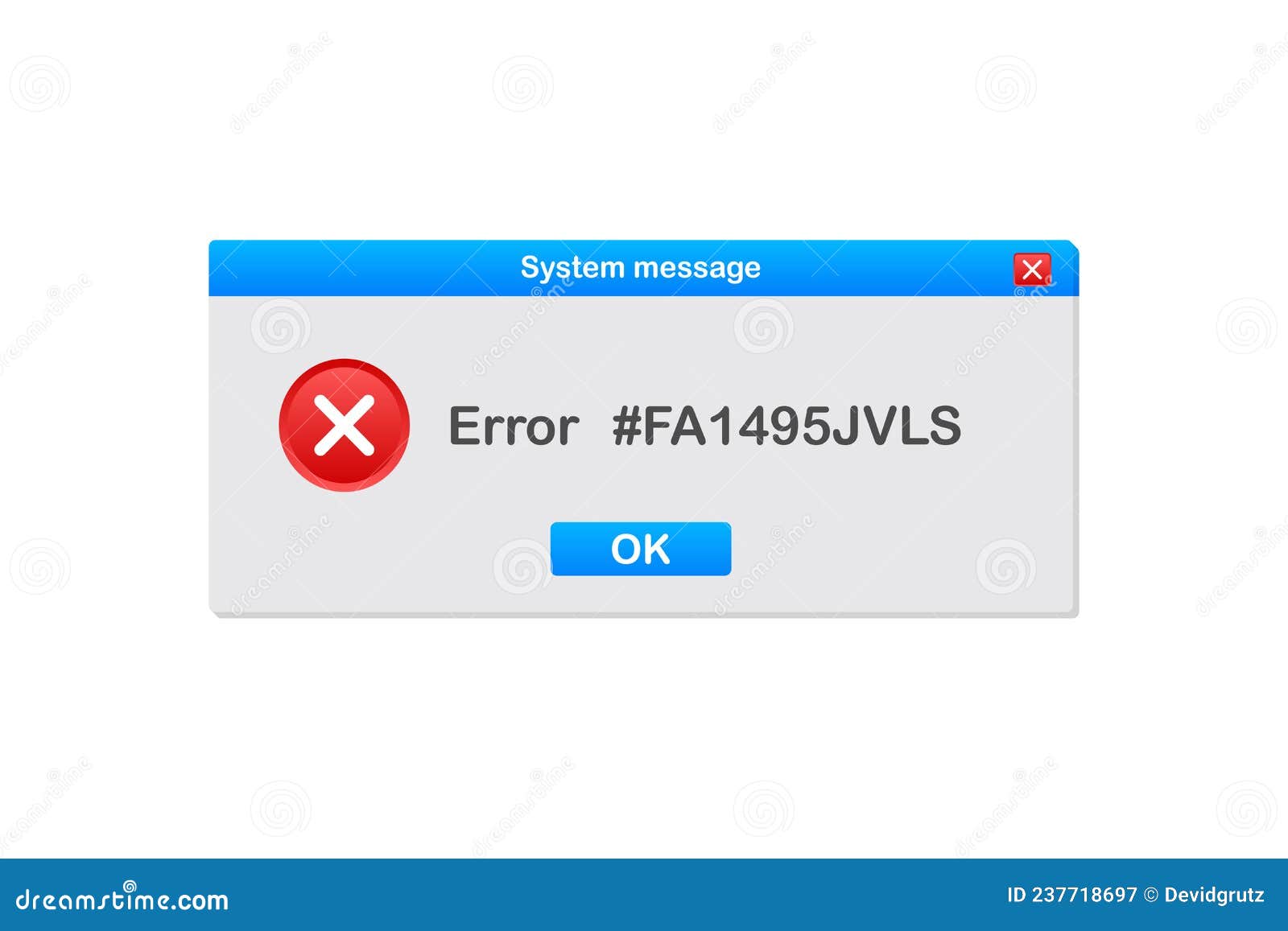 Vintage User Interface. Critical Error Warning Message. Vector Stock ...