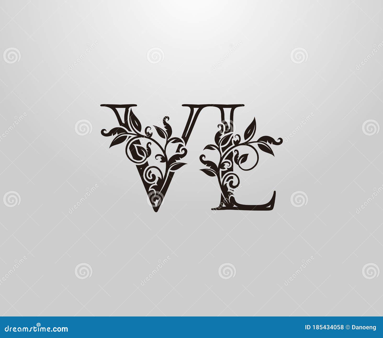 Vintage V, L and VL Letter Logo. Graceful Floral Flower Alphabet Mark for  Letter Stamp, Weeding Card, Brand Name, Restaurant, Stock Vector -  Illustration of heraldic, letter: 185434058