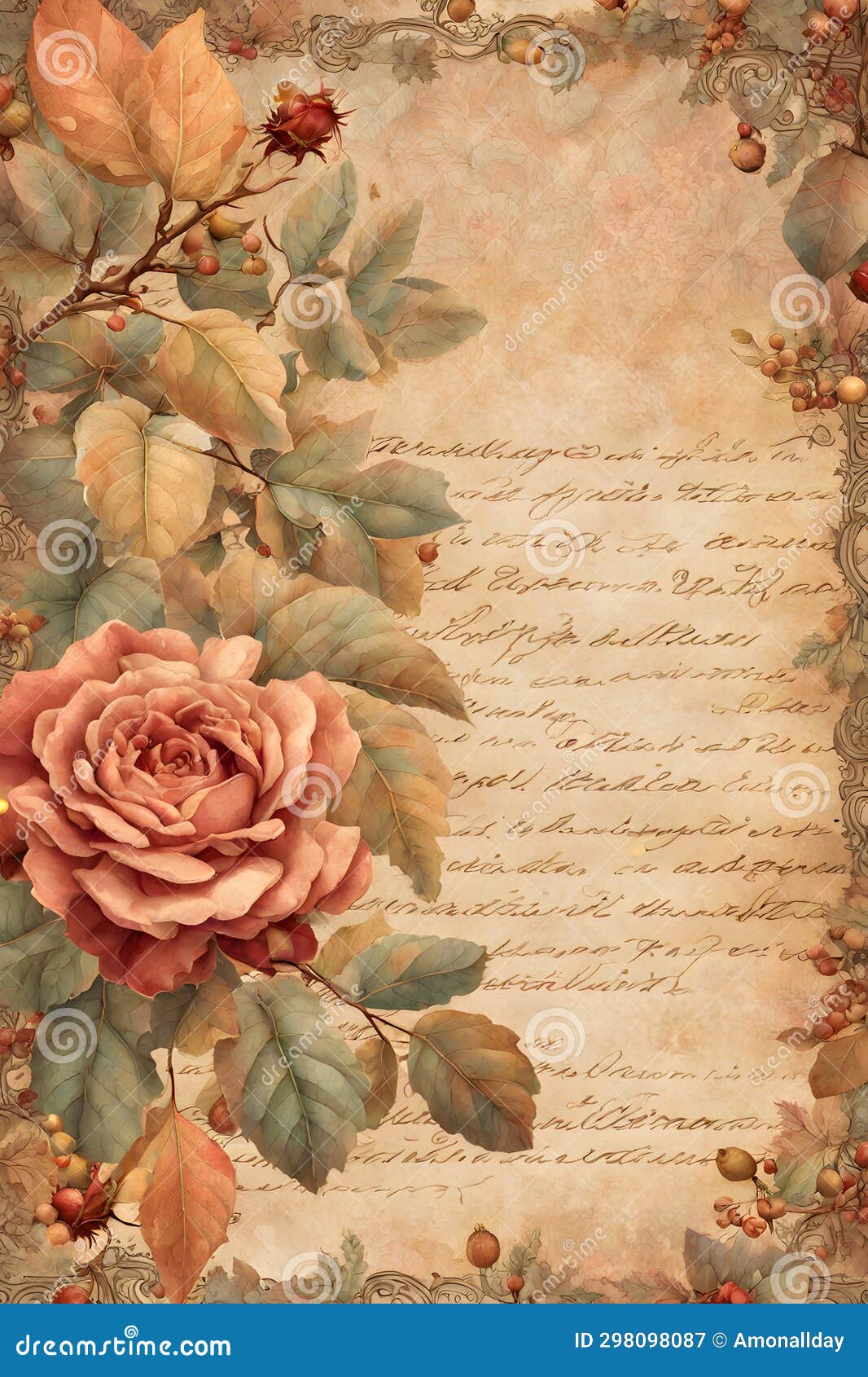 Vintage Victorian Style Paper Illustration Frame Postcard Graphic Vintage Victorian Style Paper Illustration Frame Postcard Graphic