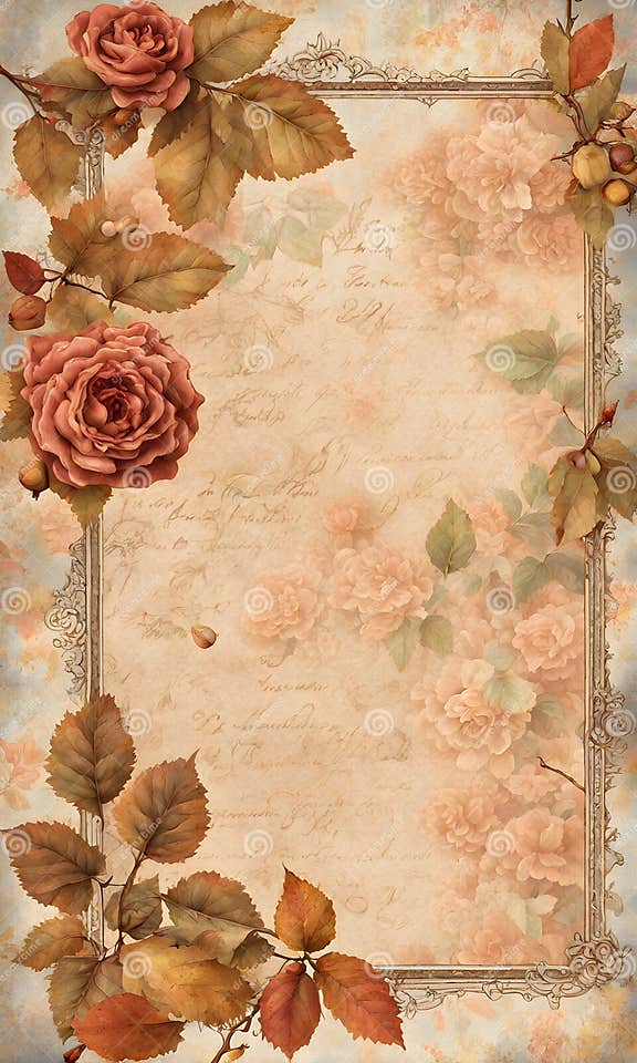 Vintage Victorian Style Paper Illustration Frame Postcard Graphic Vintage Victorian Style Paper Illustration Frame Postcard Graphic