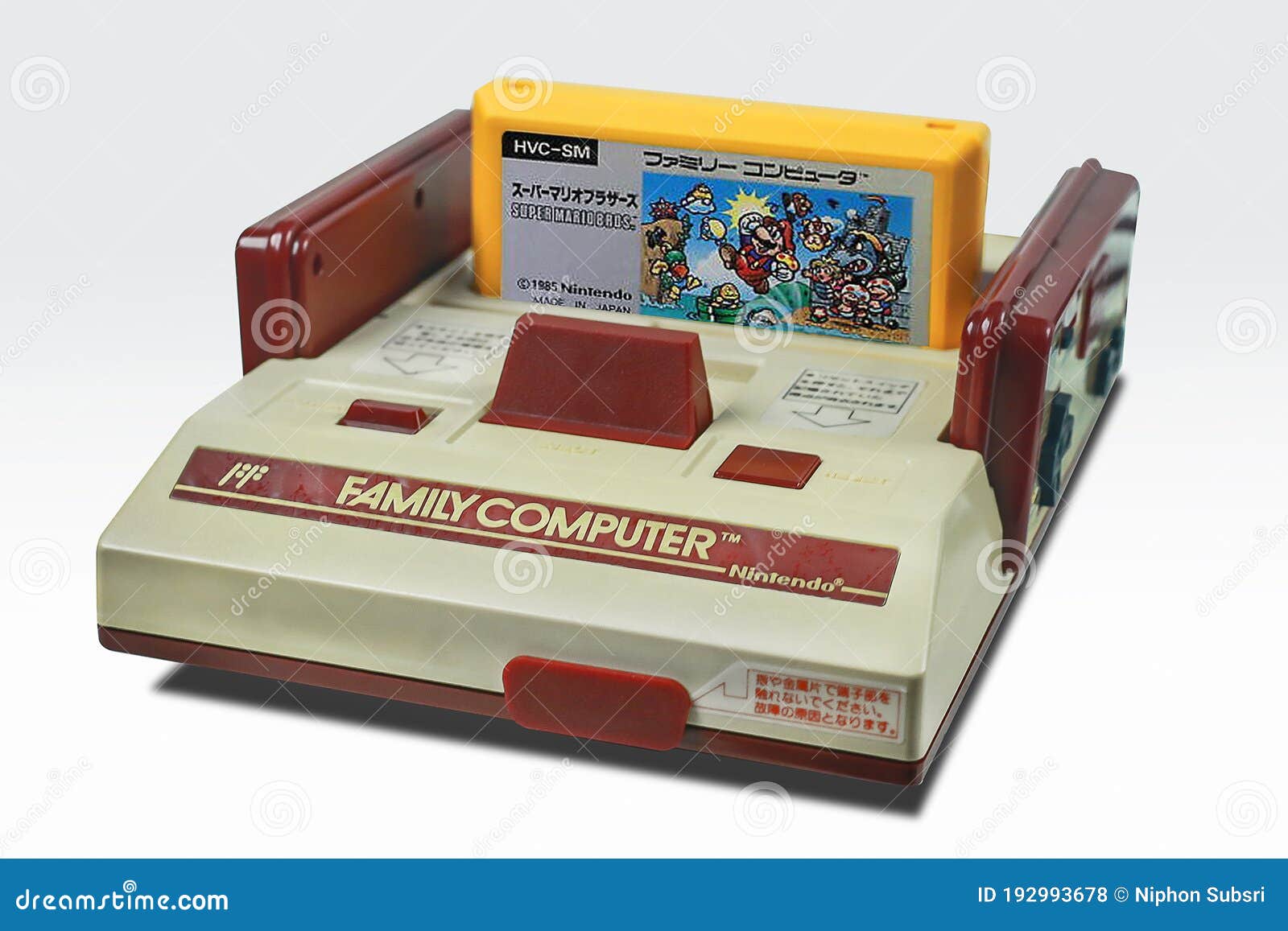 The Vintage Video Game Family Computer And Mario Game By Nintendo 9 August Bangkok Thailand Editorial Stock Photo Image Of Buttons Console