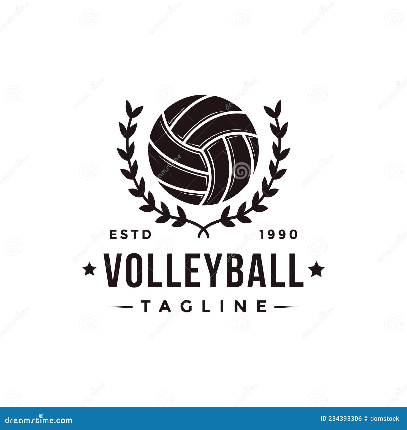 Vintage Volley Club, Tournament, Volleyball Logo Icon Vector Stock ...