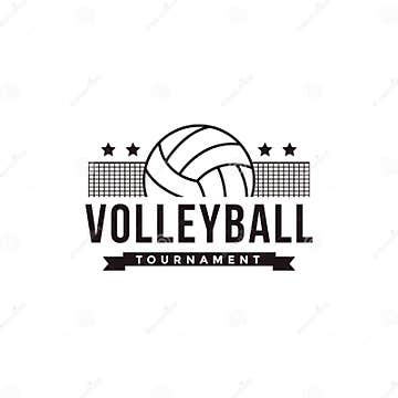 Vintage Volley Club, Tournament, Volleyball Logo Icon Vector Stock ...