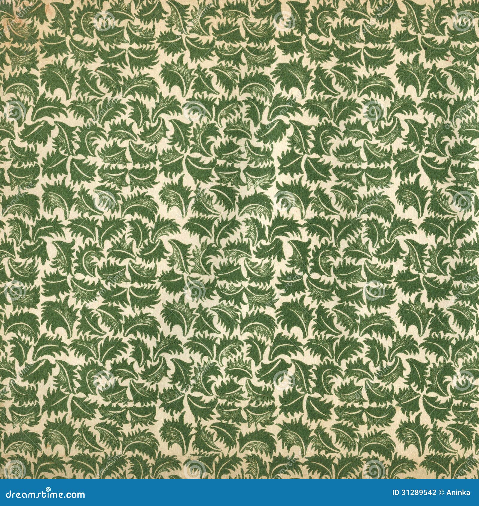 vintage wallpaper with leaves