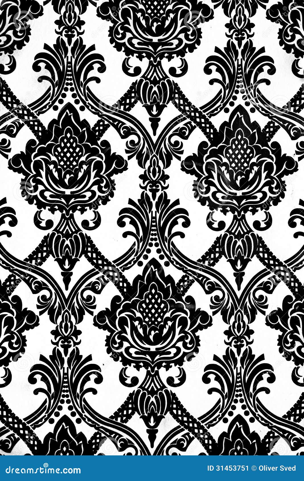  Vintage  Wallpaper  Pattern In Black  And White  Stock 