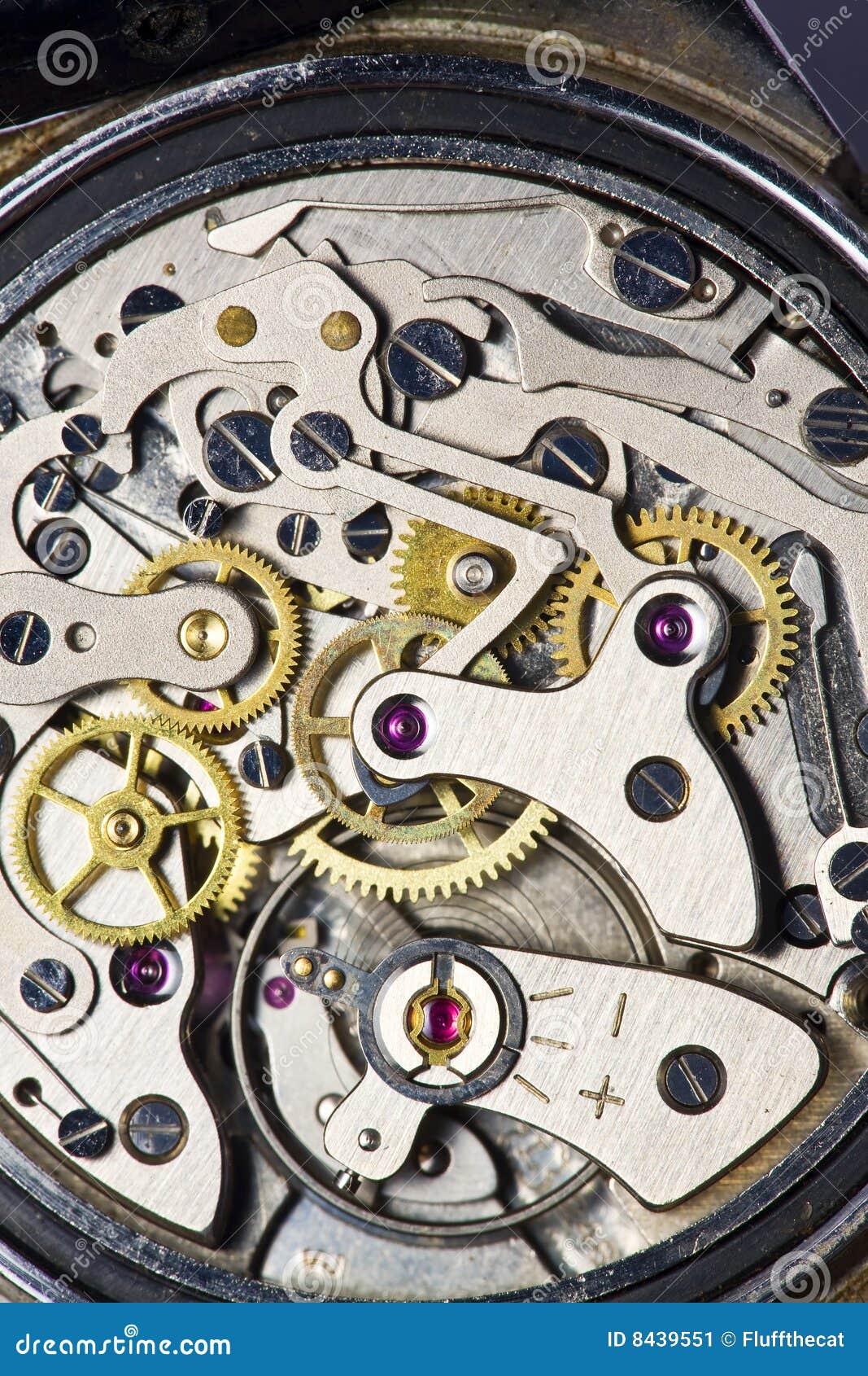 Vintage Watch Movement stock image. Image of build, glass 8439551