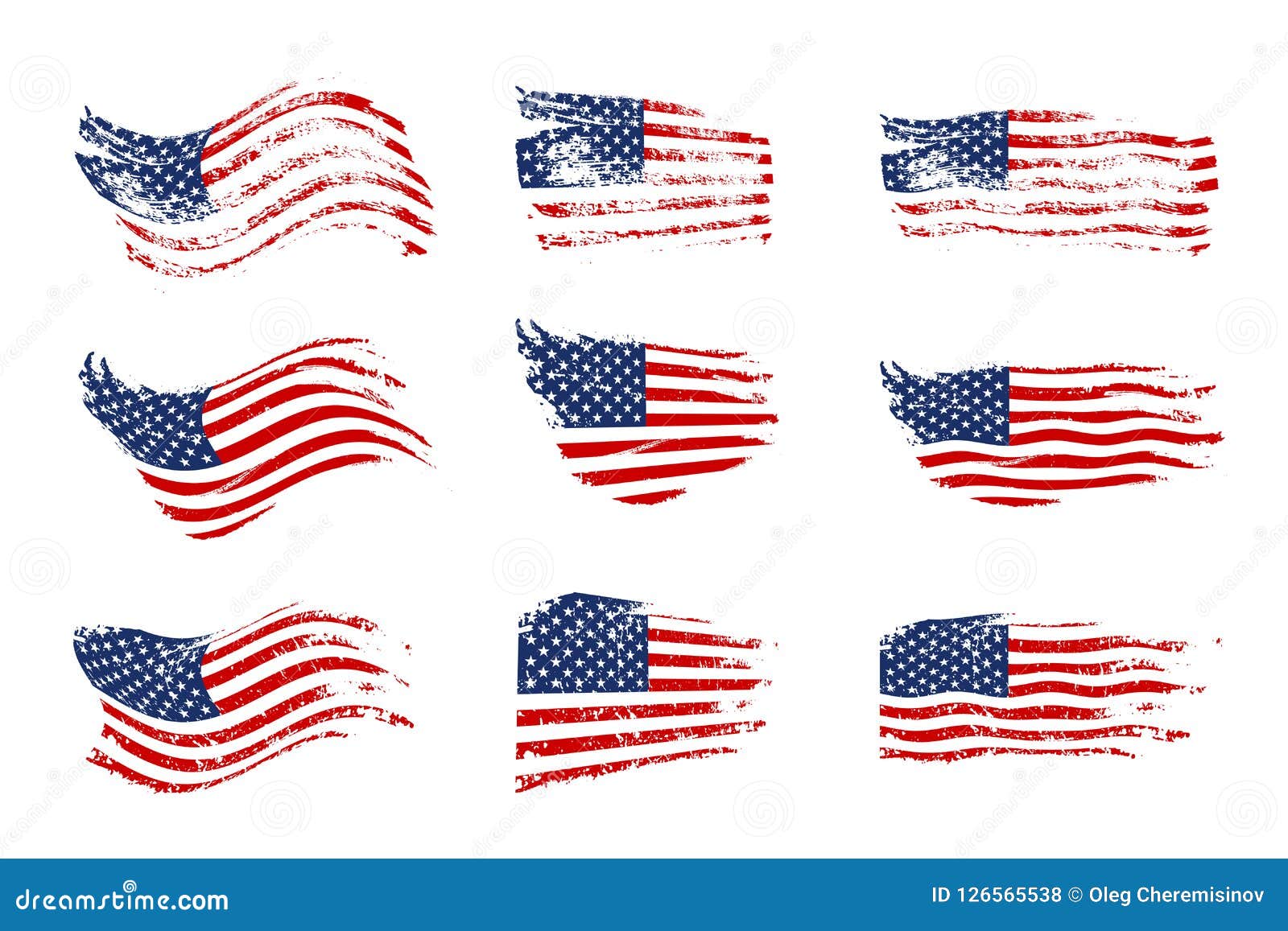 vintage american flag vector