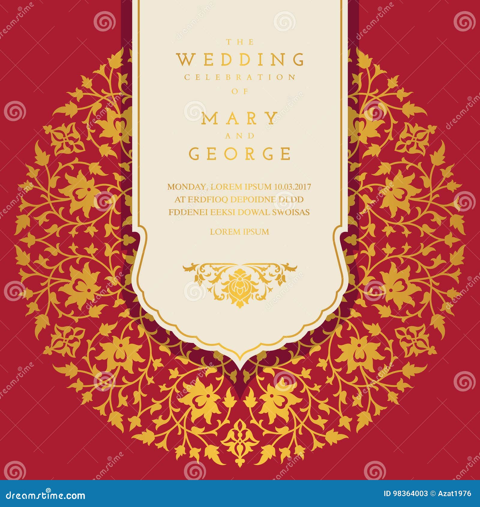 Indian Wedding Card Background Vector Art Icons and Graphics for Free  Download