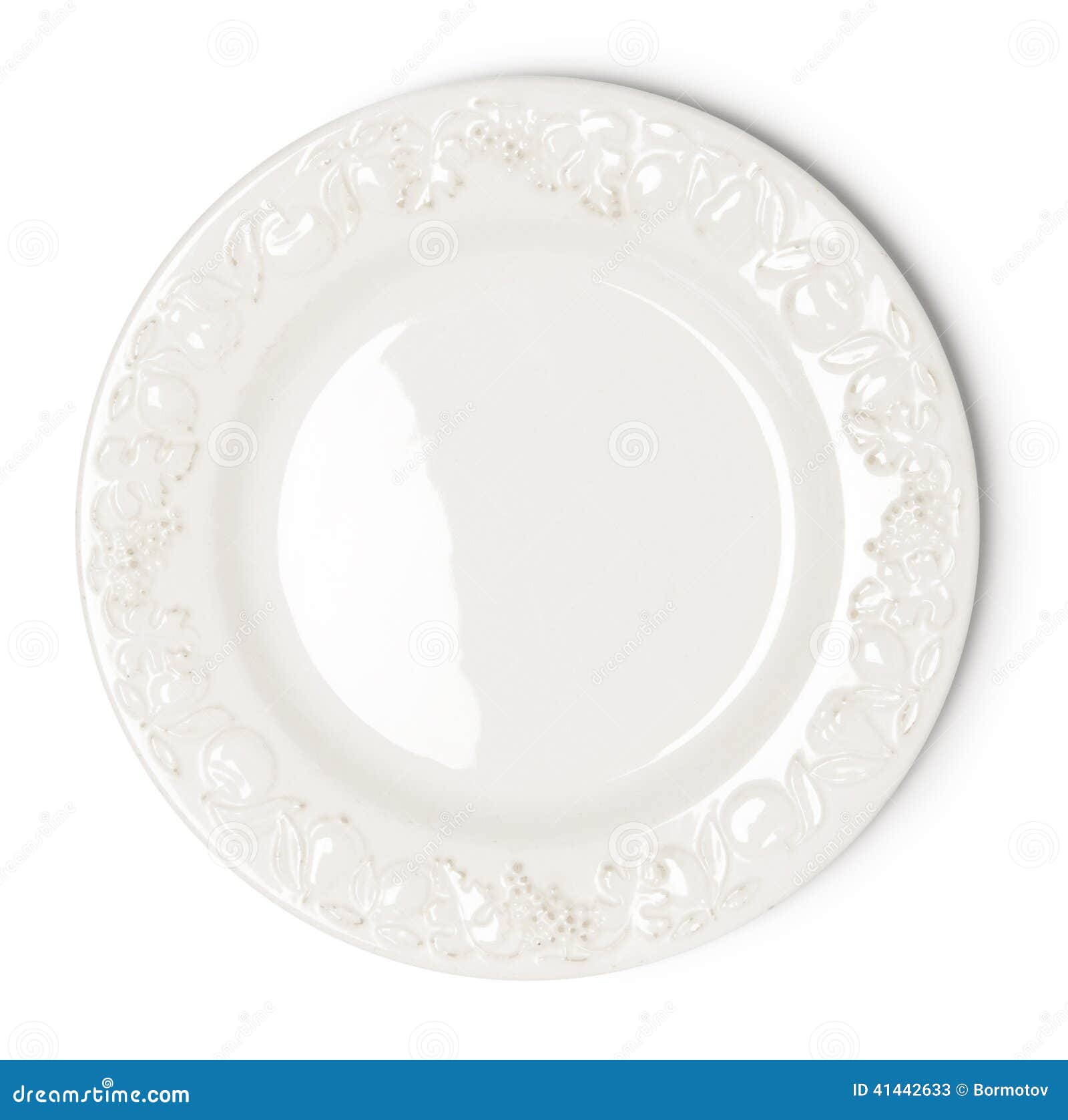 Vintage white empty plate stock image. Image of dinner 41442633