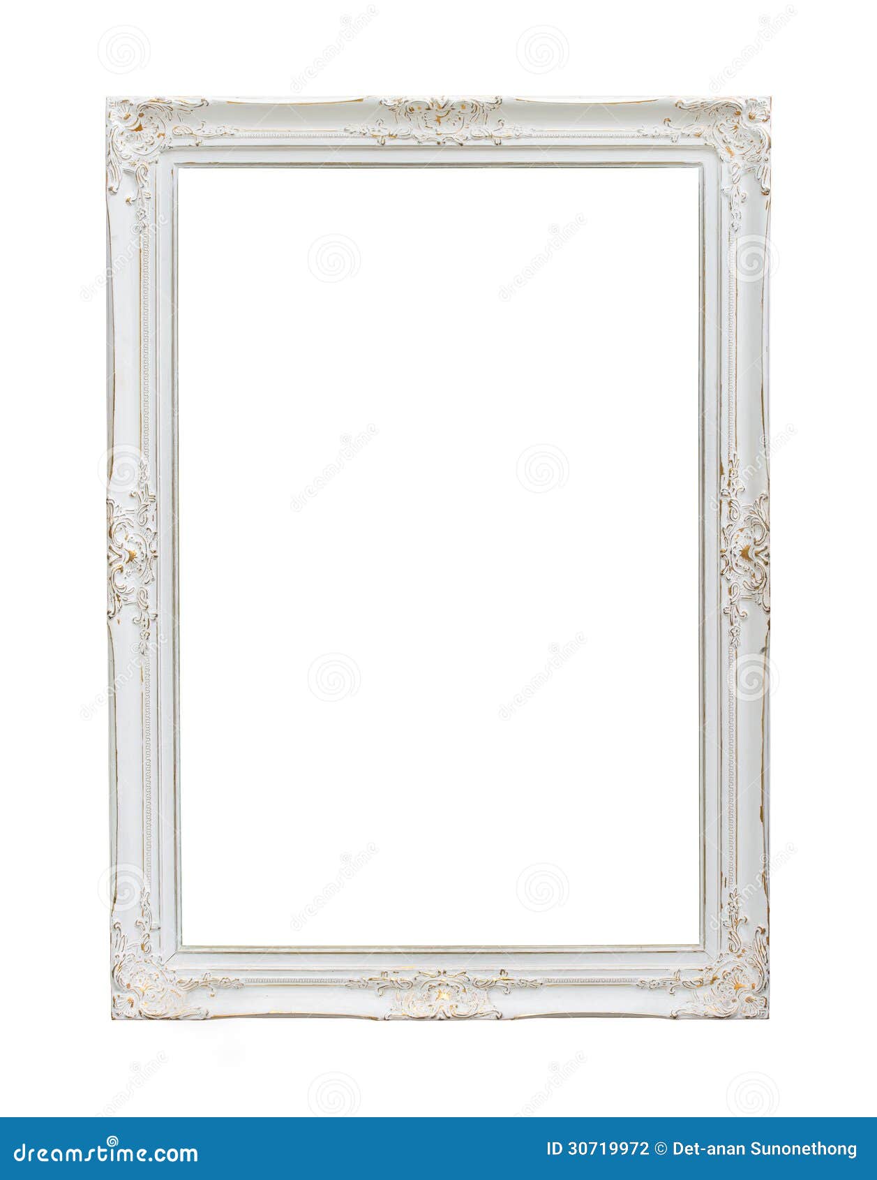 Vintage white photo frame stock photo. Image of baroque 30719972