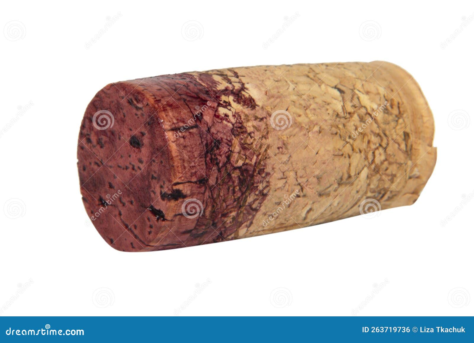 Vintage Wine Cork Cap Isolated on the White Background Stock Photo