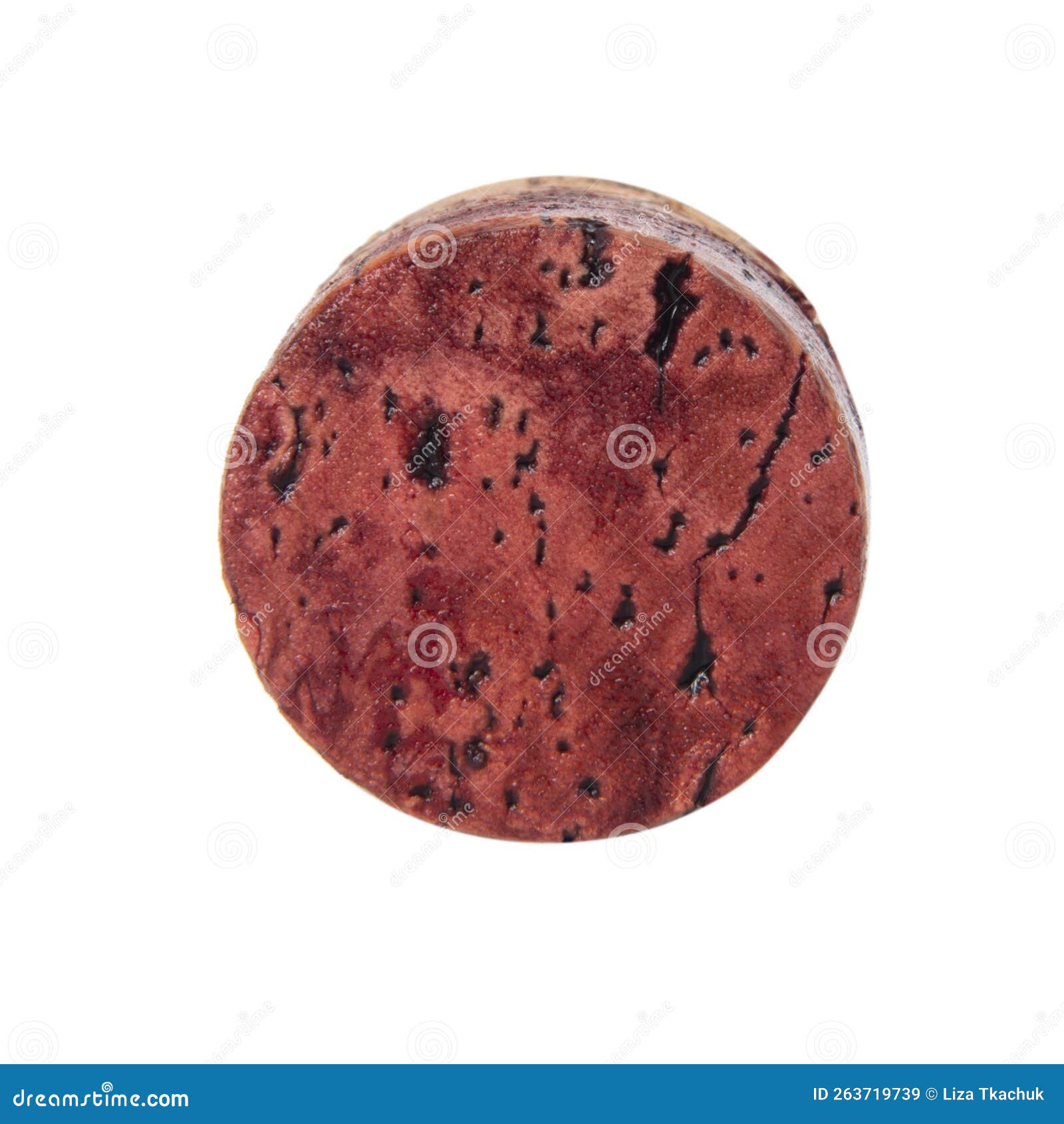 Vintage Wine Cork Cap Isolated on the White Background Stock Image