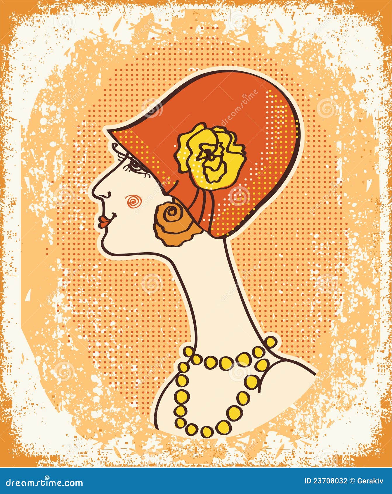 Download Vintage woman face stock vector. Illustration of glamour - 23708032