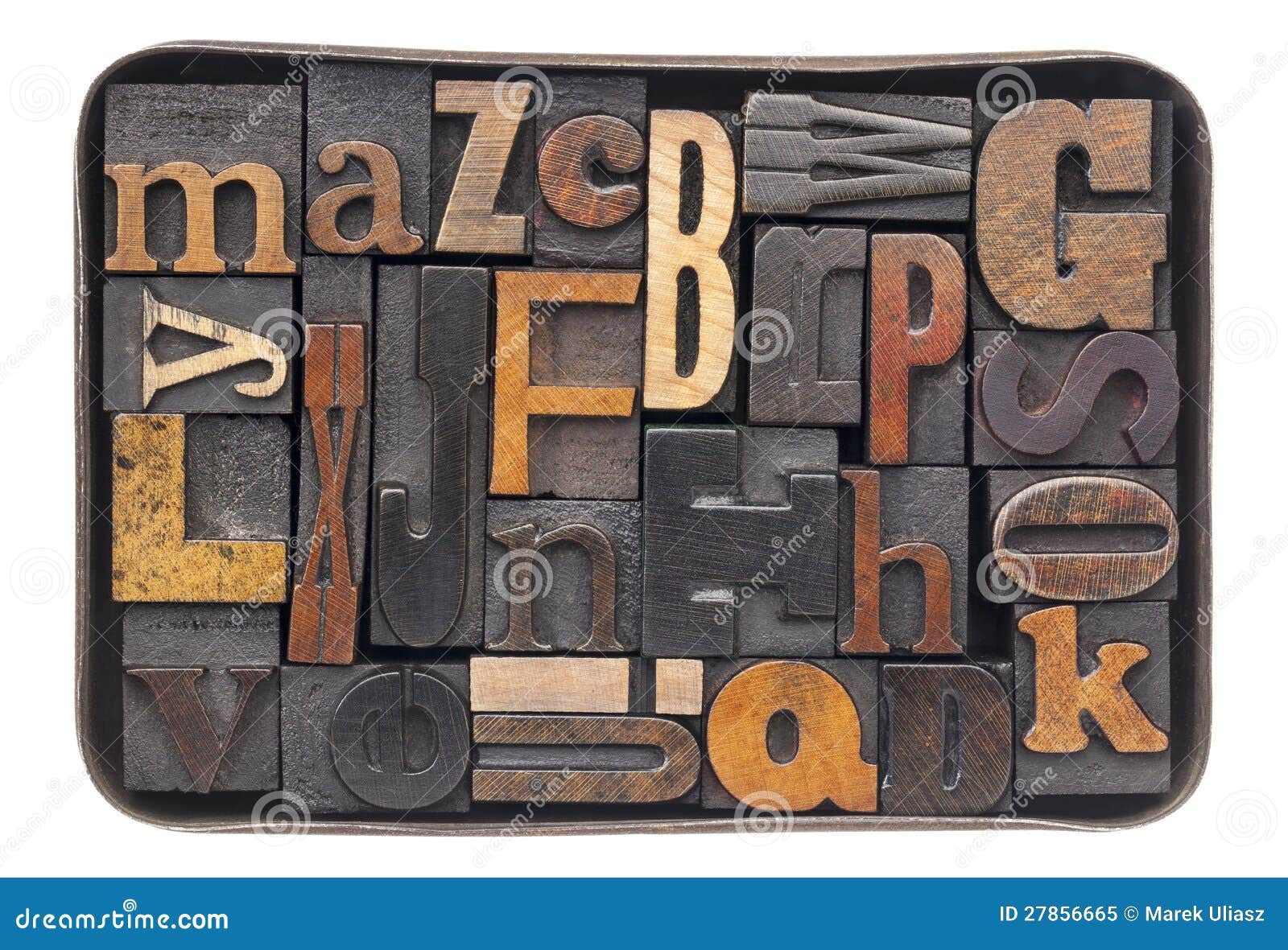 Vintage Wood Alphabet in Box Stock Image Image of type, block 27856665