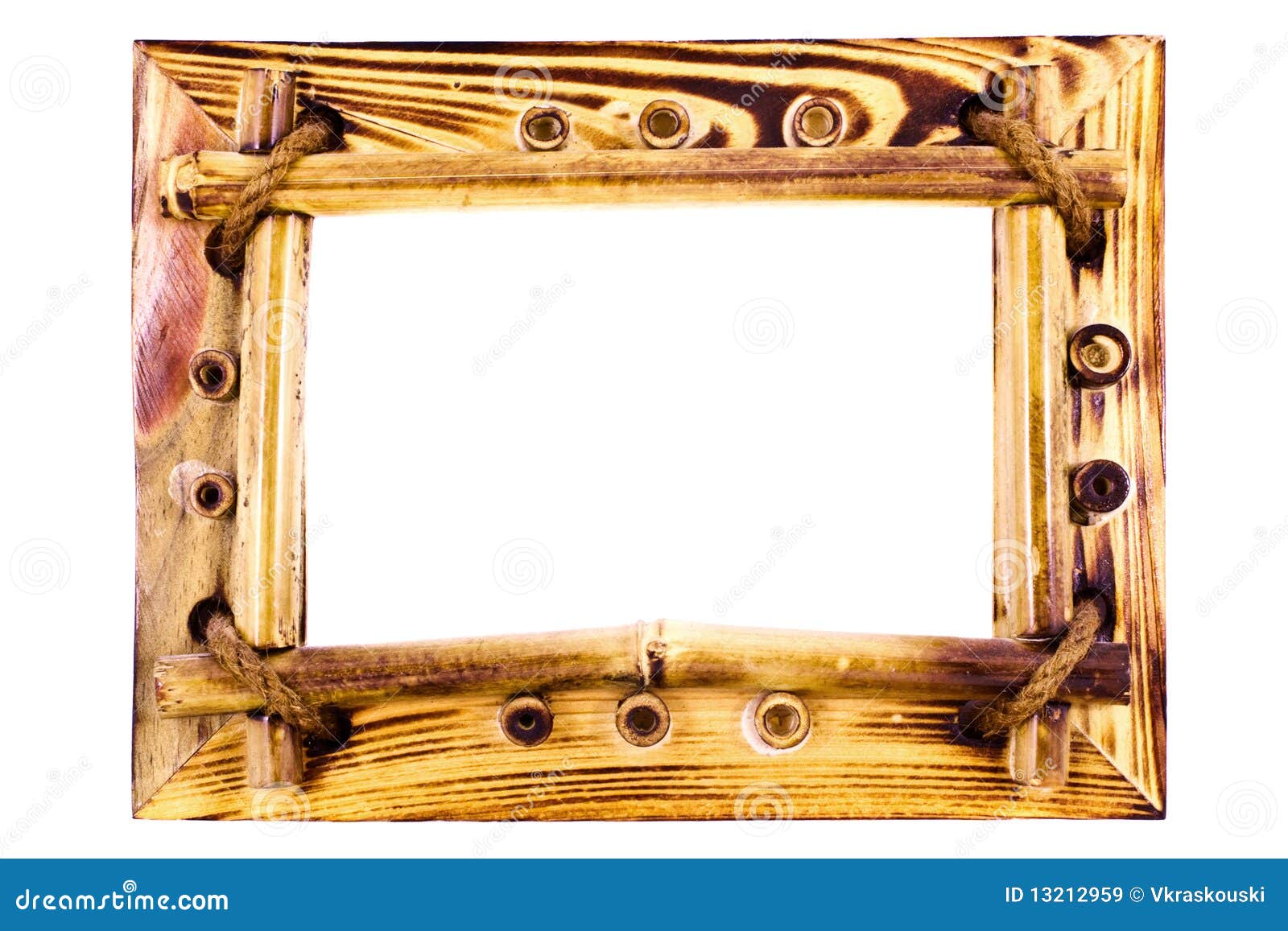 Vintage Wooden Bamboo Frame Stock Image Image of bunch, frame 13212959
