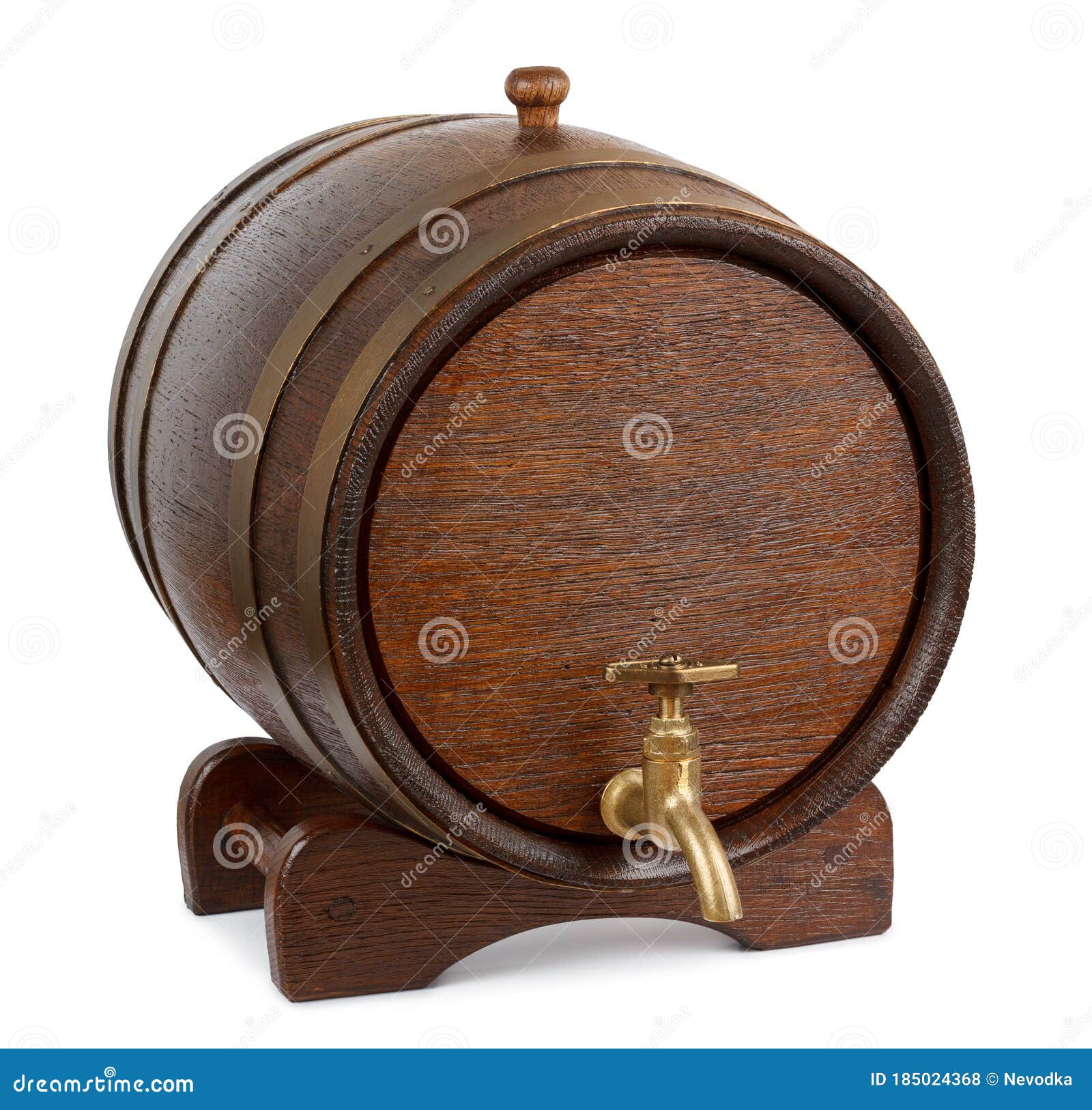 Vintage Wooden Barrel Isolated Stock Photo Image of distillery