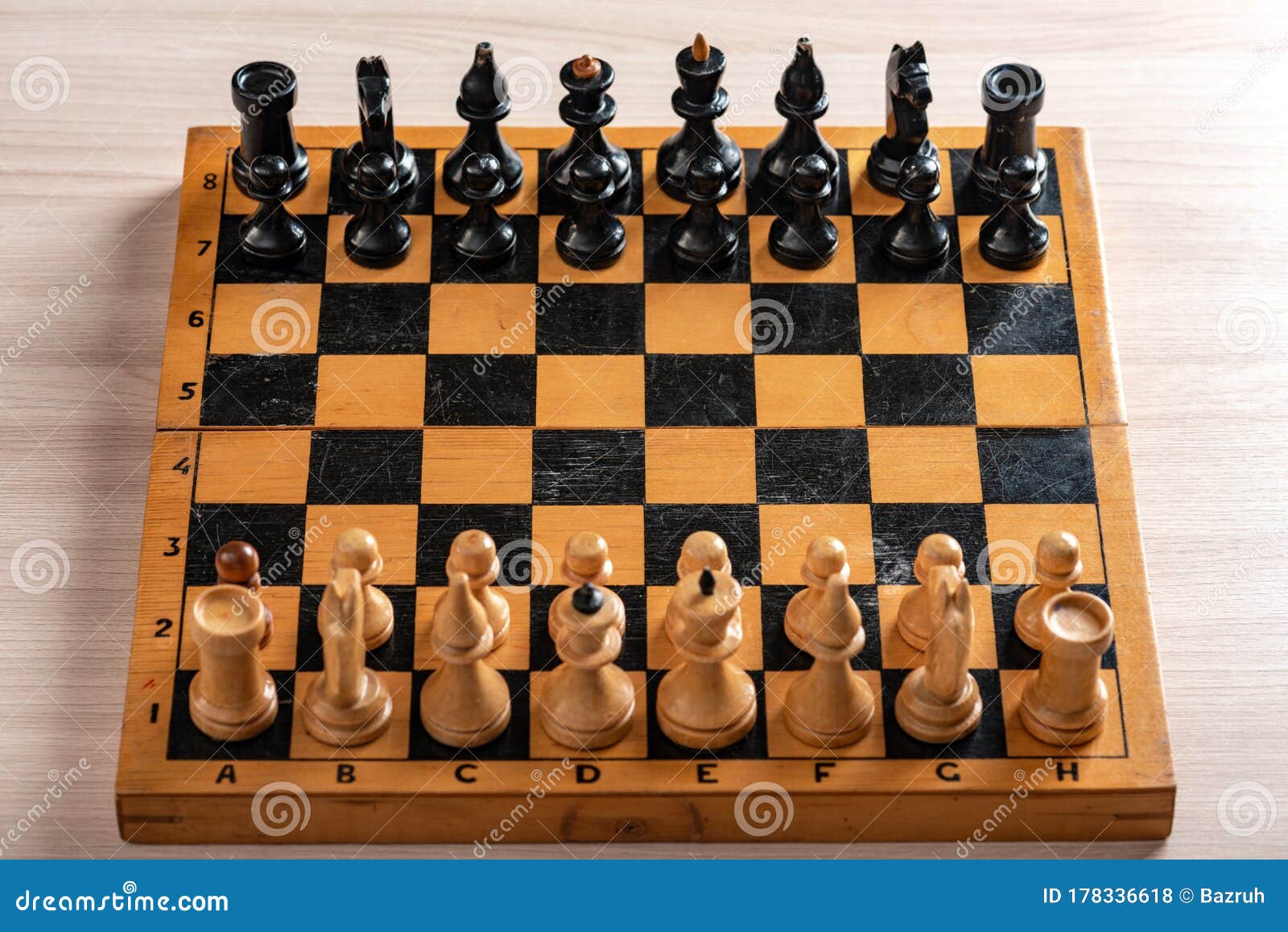 Vintage wooden chess board stock photo. Image of beautiful 178336618