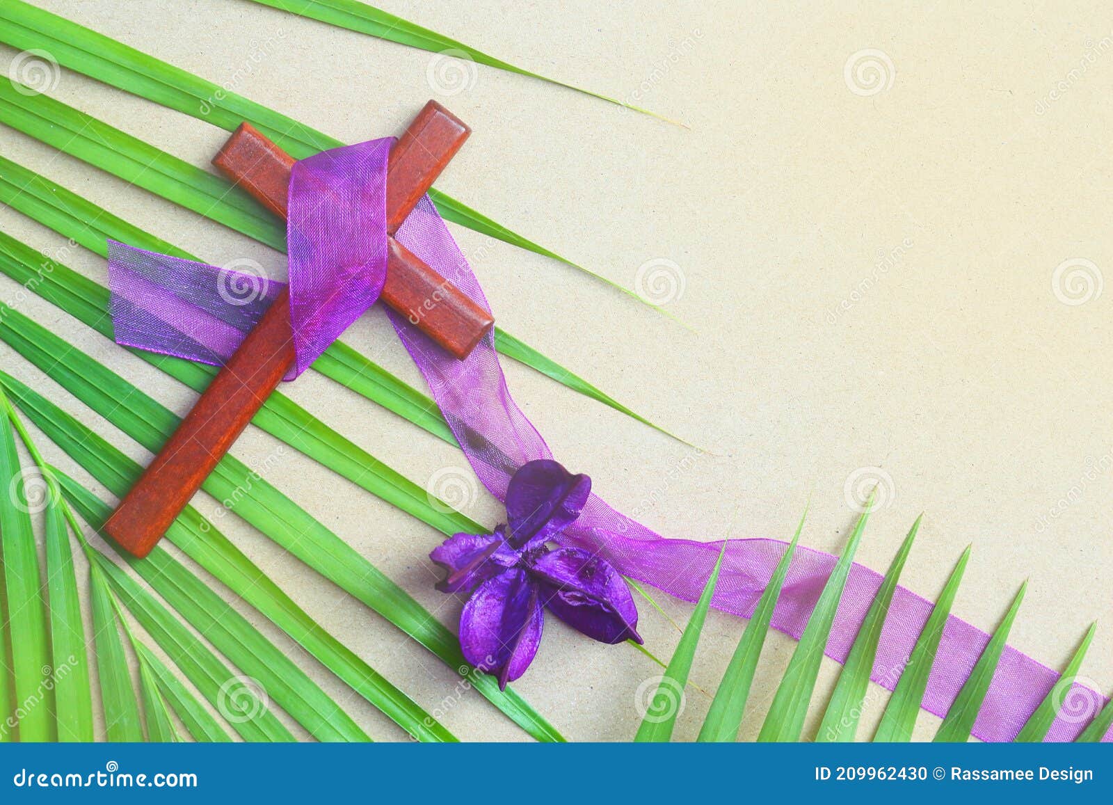 red silk ribbon with lent isolated on white, Stock image