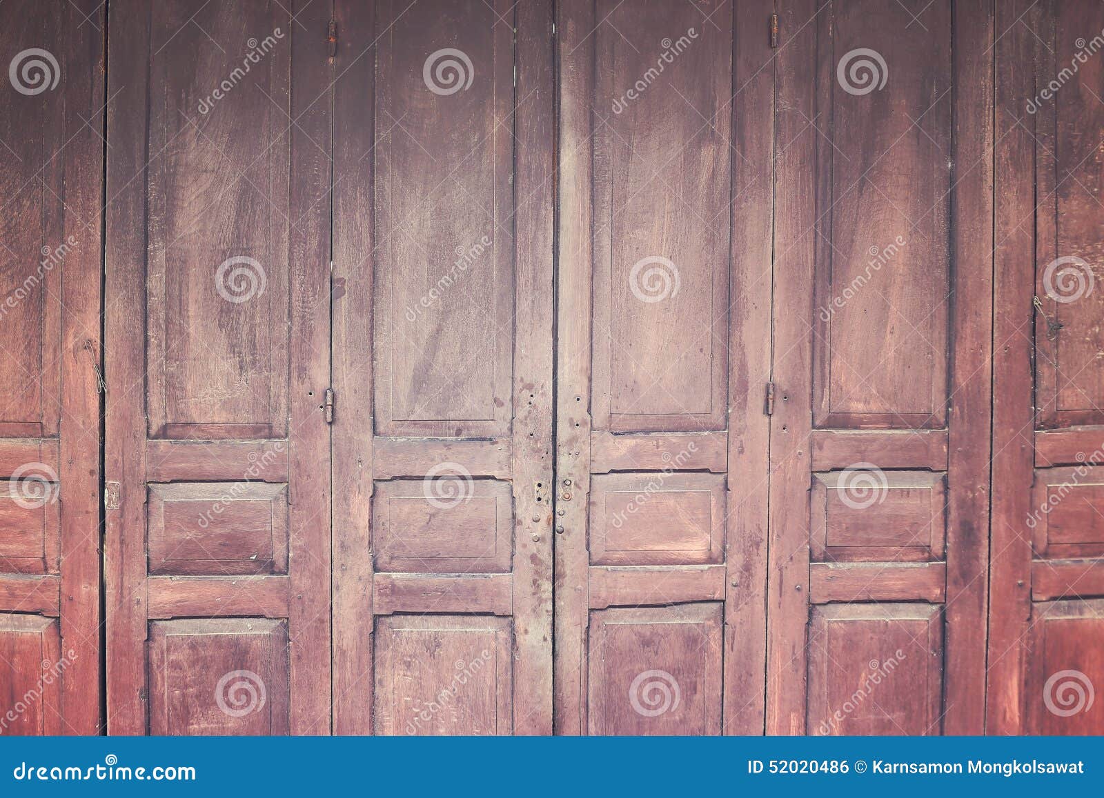 Vintage Wooden Folding Door, Retro Style Image Stock Photo - Image of ...