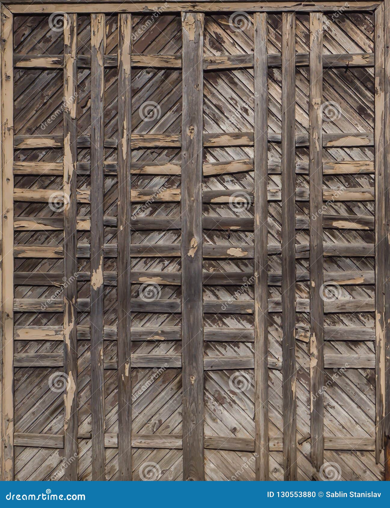 Vintage Wooden Gate. Old Brown Wooden Background. Stock Photo - Image