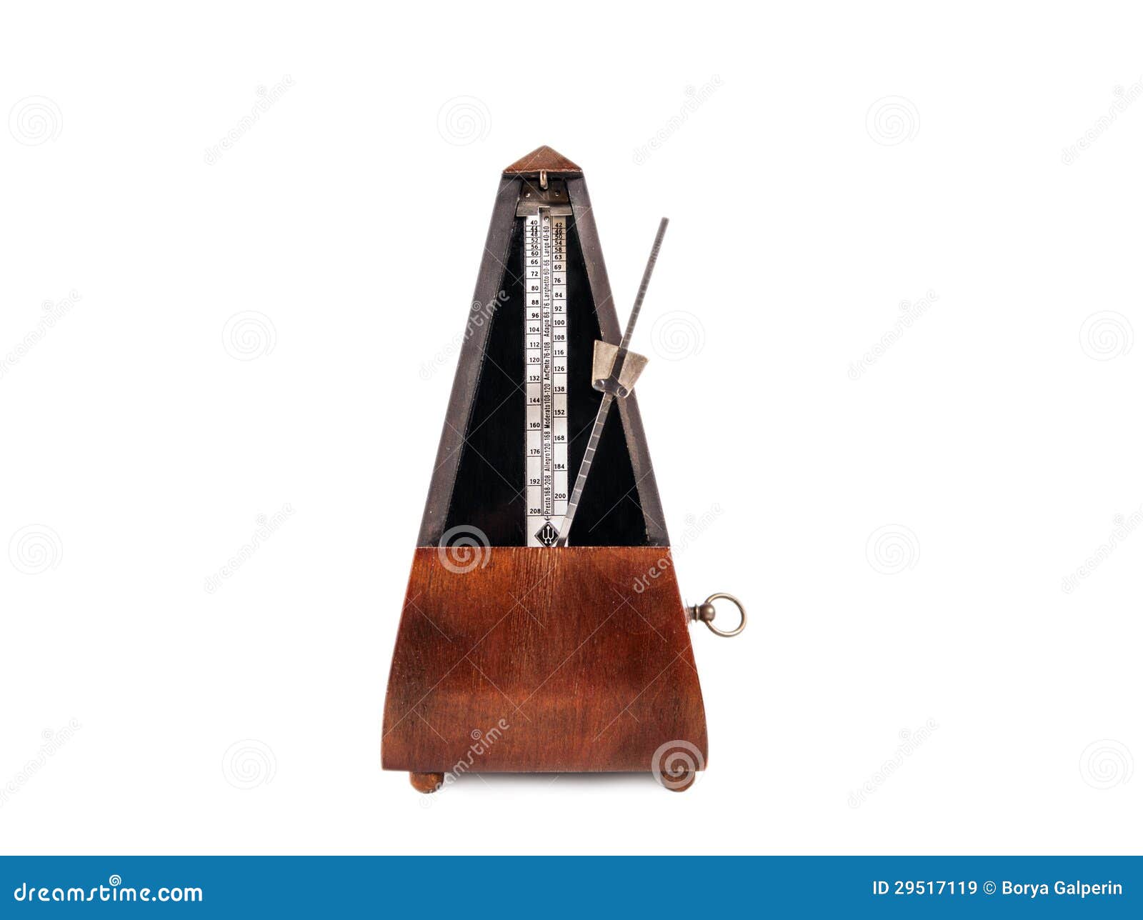 Vintage wooden metronome stock image. Image of countdown 29517119