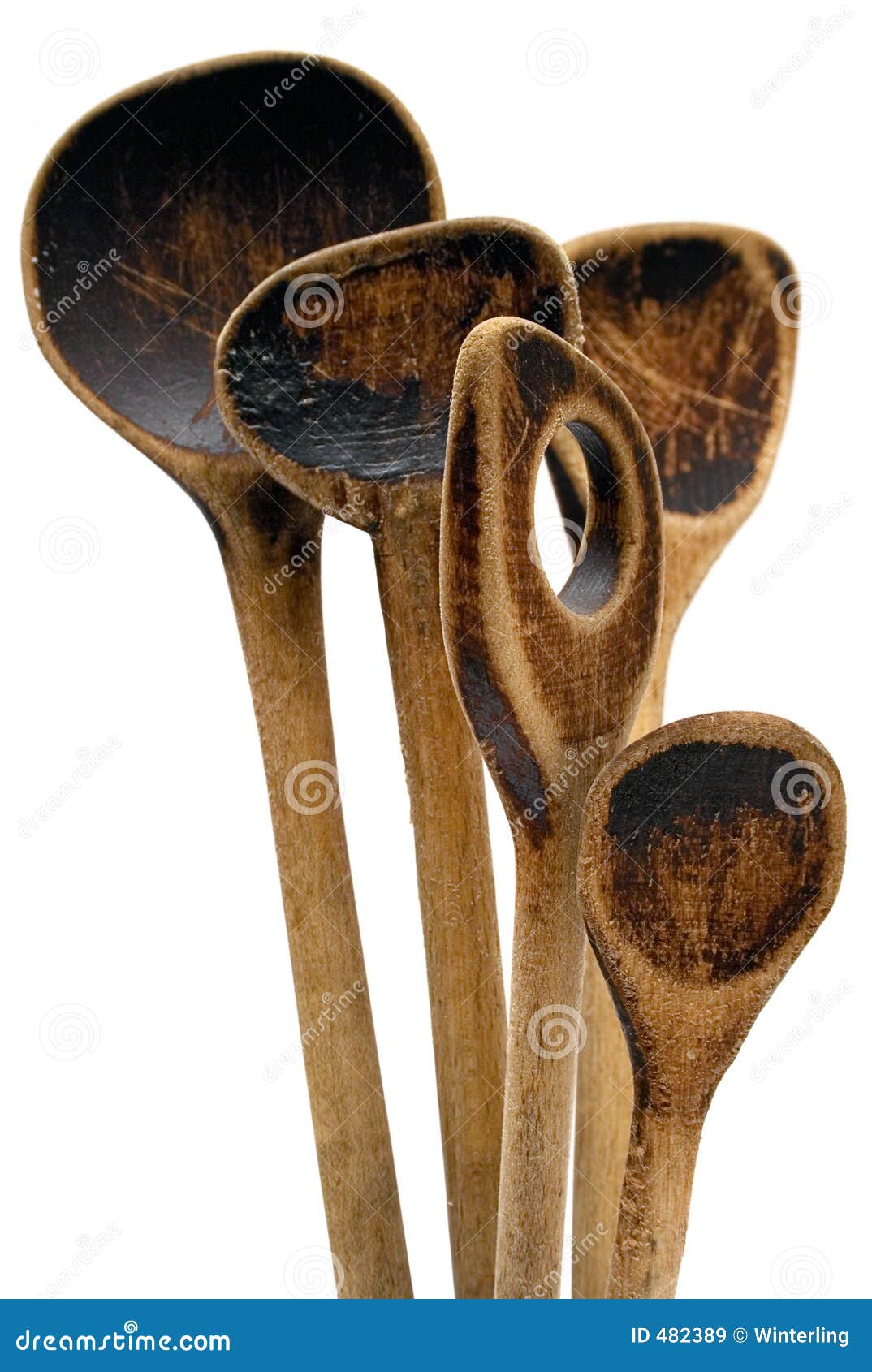 Vintage Wooden Spoons stock image. Image of brown, gastronomy 482389