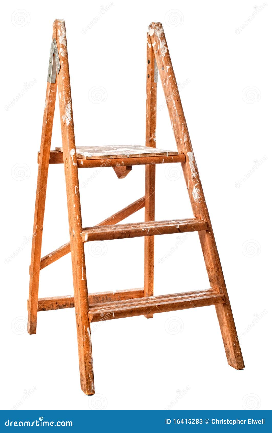 Vintage Wooden Step Ladders Stock Image Image of painted, ladder