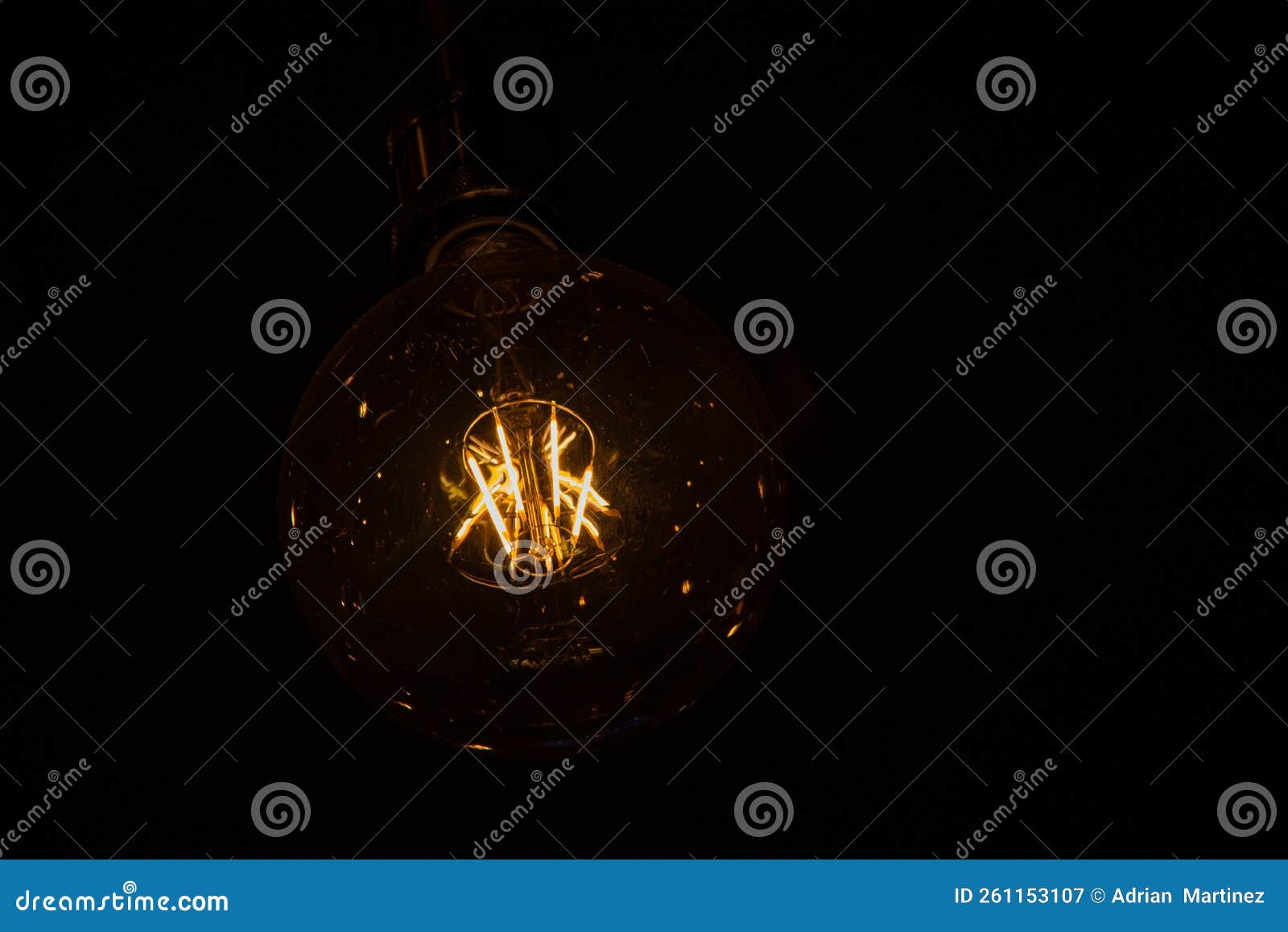 vintage worm lamp lighting and black background photography
