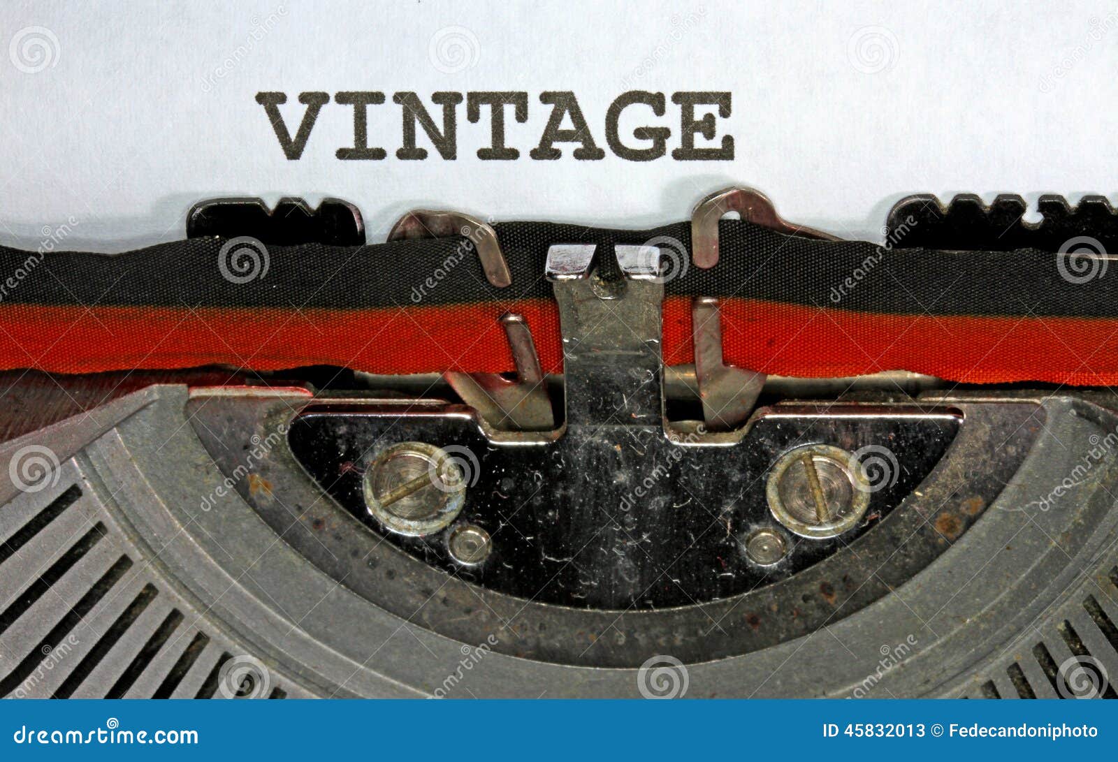 Vintage Written with Black Ink with the Typewriter Stock Image Image
