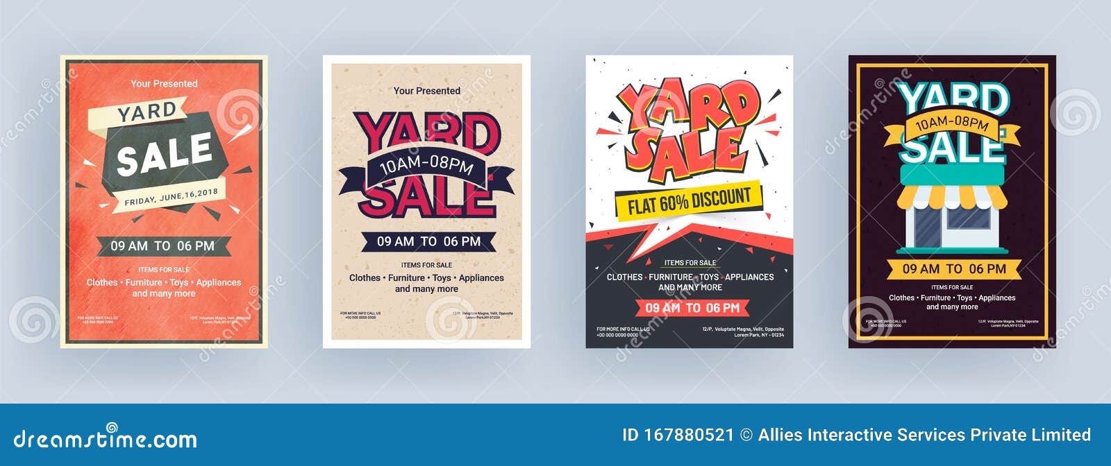 Vintage Yard Sale Flyer or Template Design. Stock Illustration With Yard Sale Flyer Template Word