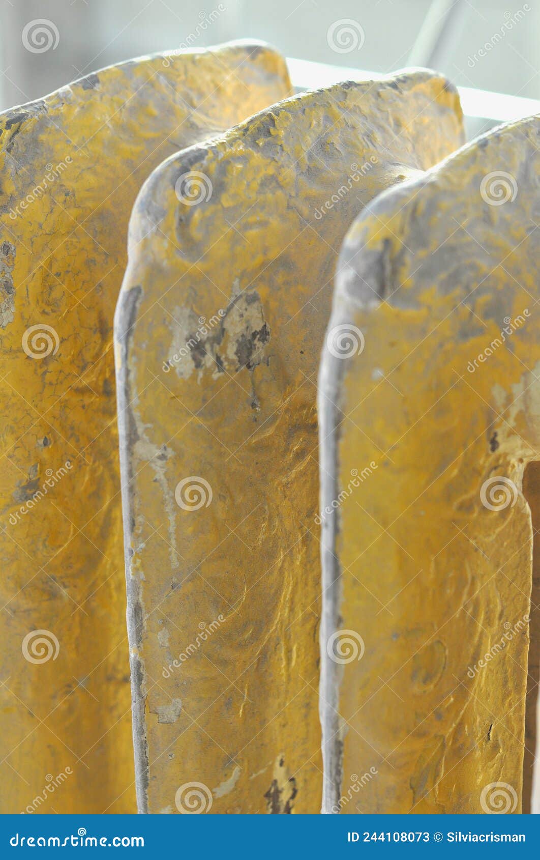 Vintage yellow radiator stock image. Image of vintage 244108073
