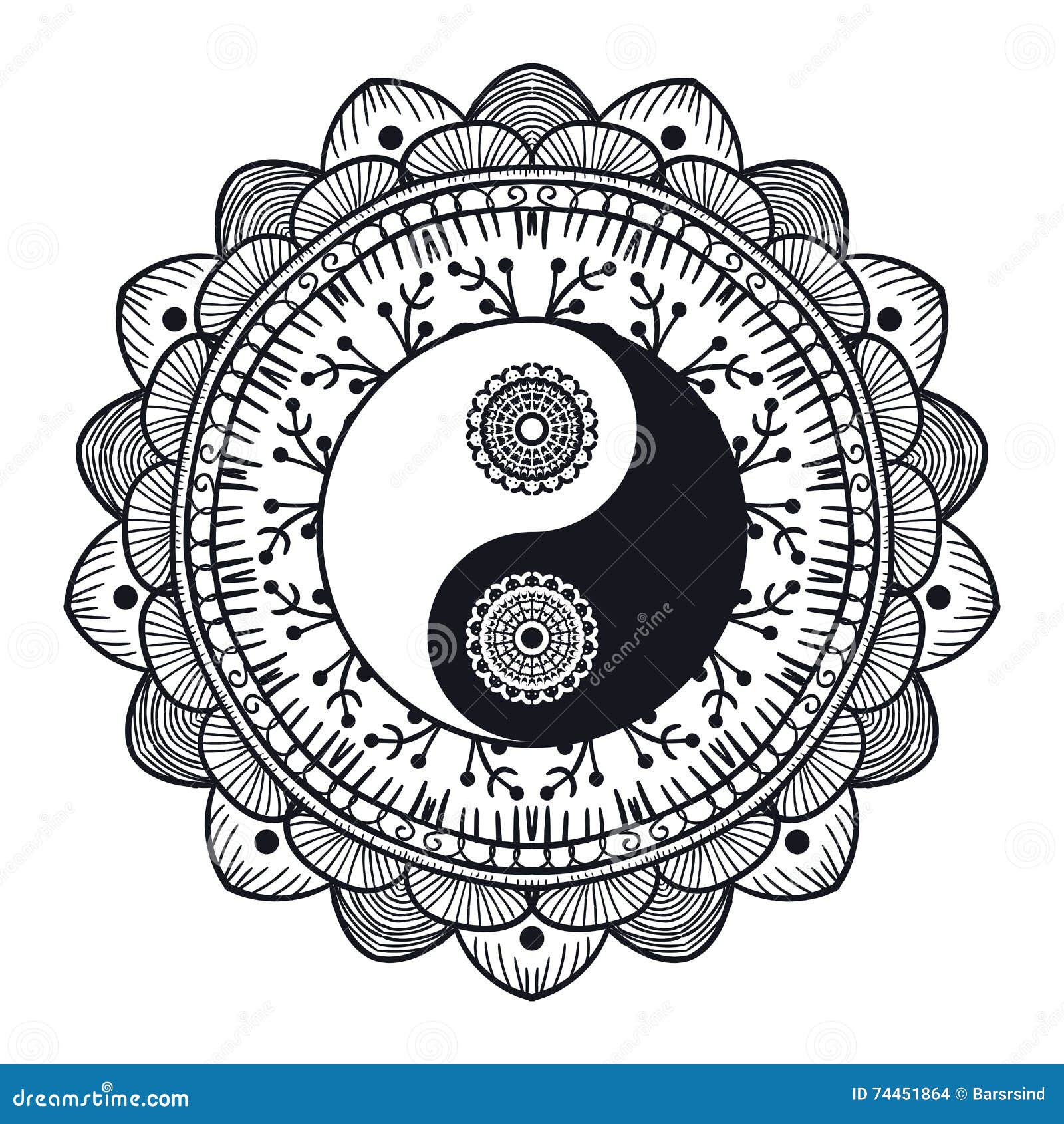 ying yang mandala coloring pages - photo #44