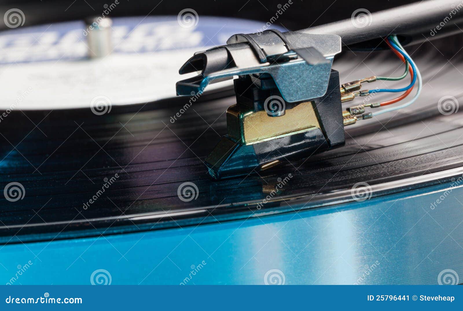 Vinyl Analog Record Player Cartridge and LP Stock Image Image of