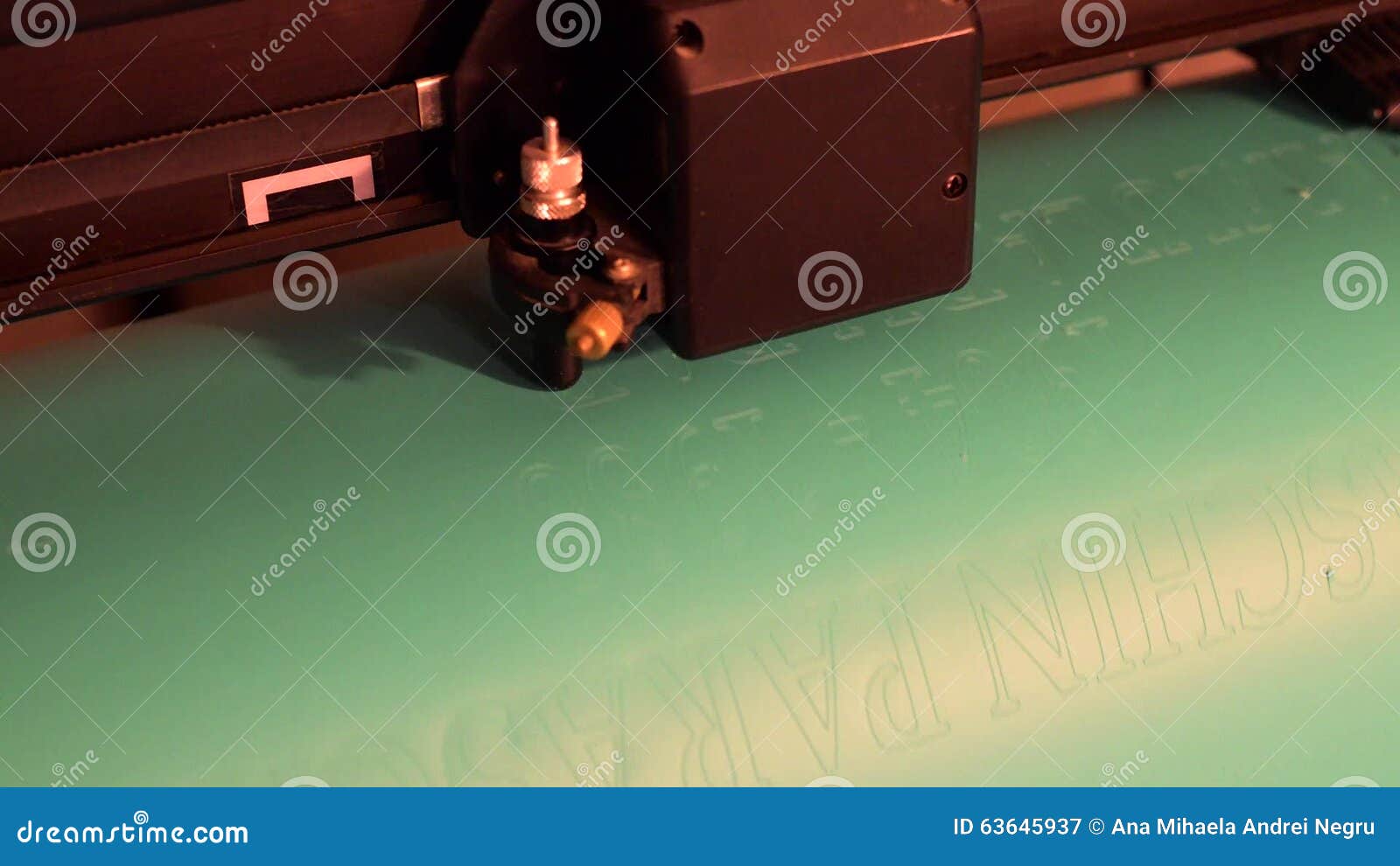 Vinyl Cutting Letters with the Cutter Machine Stock Video Video of