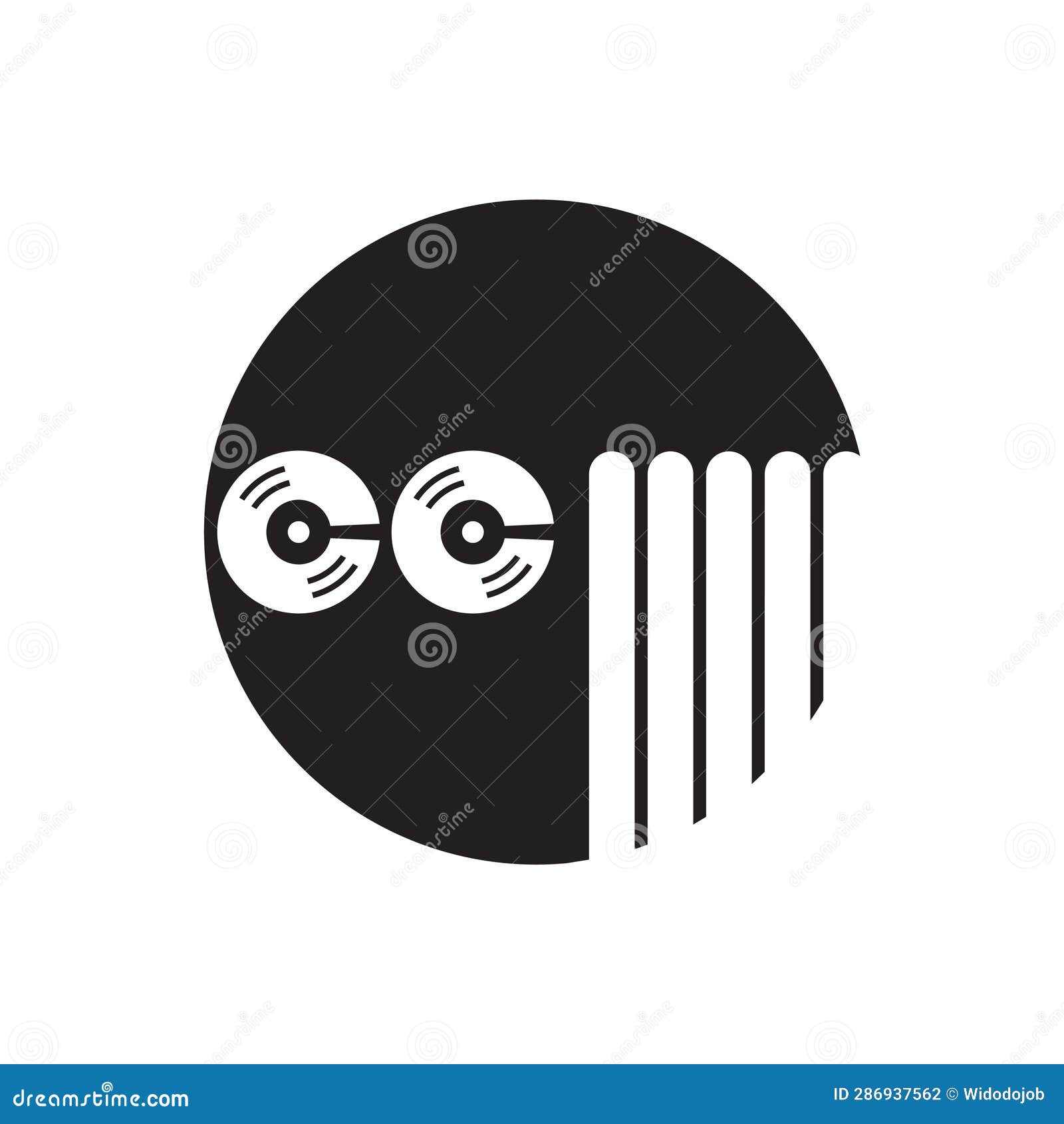 Vinyl Eyes Icon Logo Design Vector Illustration Stock Vector