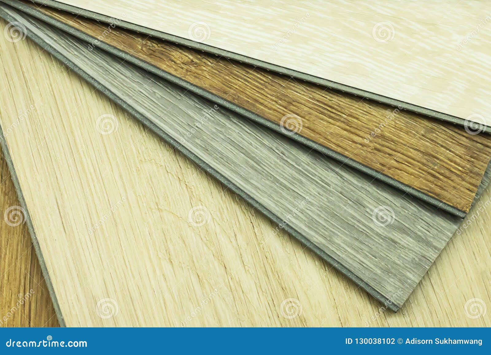 Vinyl Floor Finish Wood Color Click Lock Type Stock Photo Image