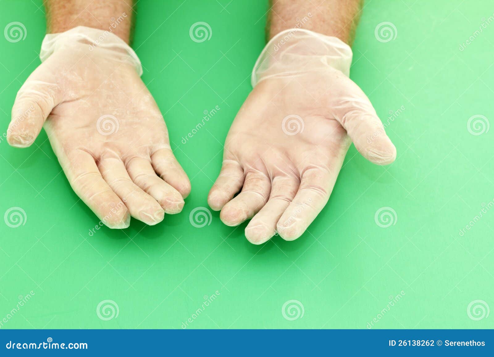 Vinyl Gloved Hands stock photo. Image of safe, hands 26138262