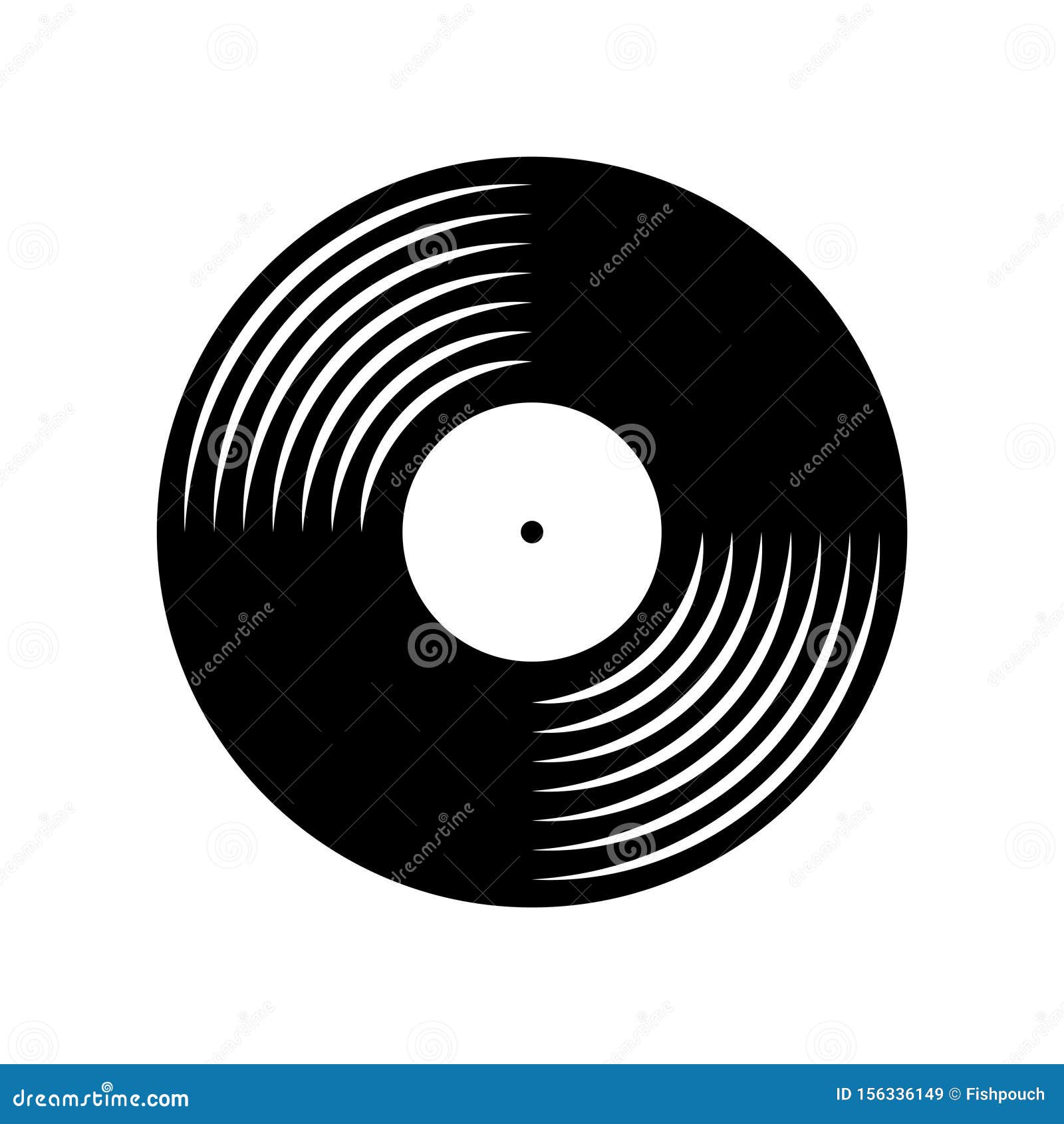 Vinyl Plate Disc Isolated on White Background. Music Retro Icon. Stock ...