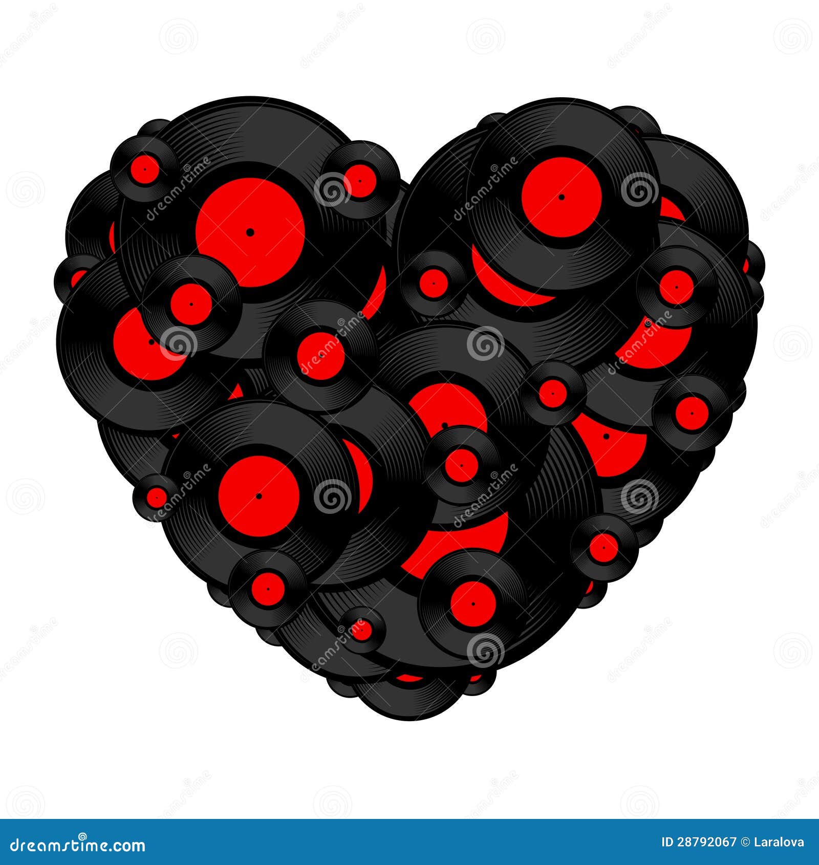 Vinyl Record Heart Stock Vector Illustration Of Disc 28792067