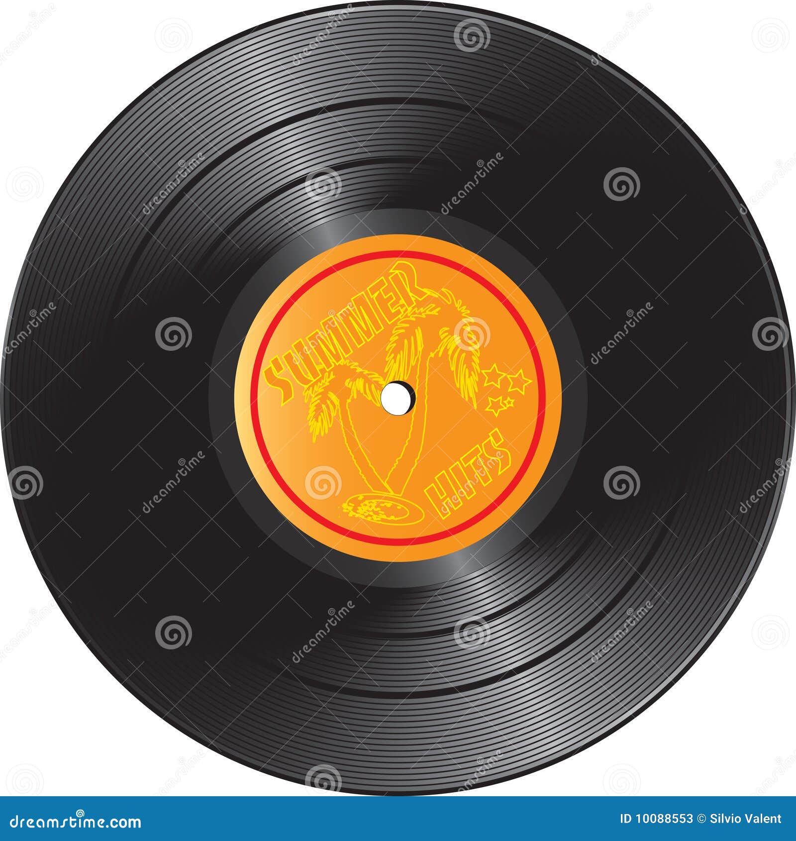 vinyl record with summer hits