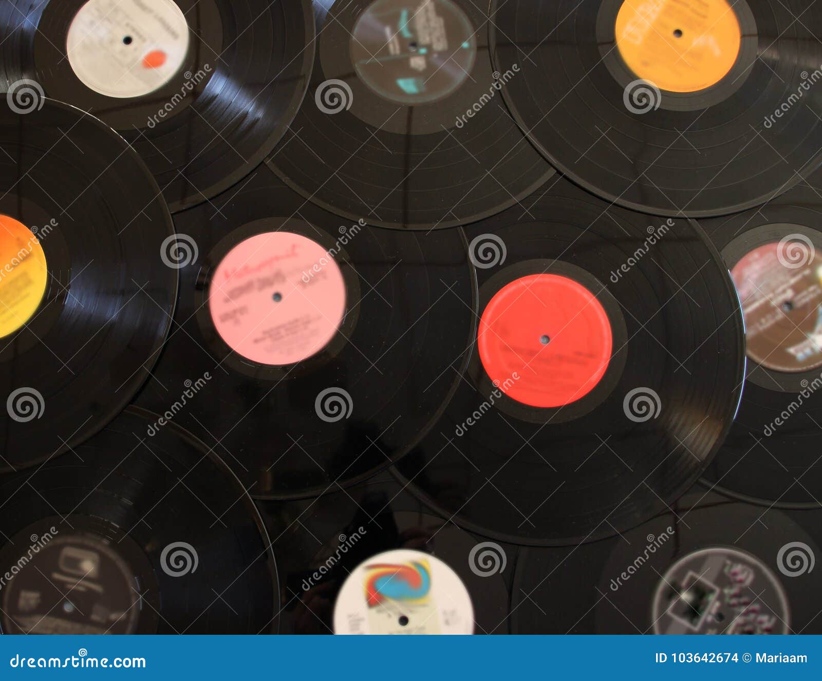 vinyl records background for listening to music