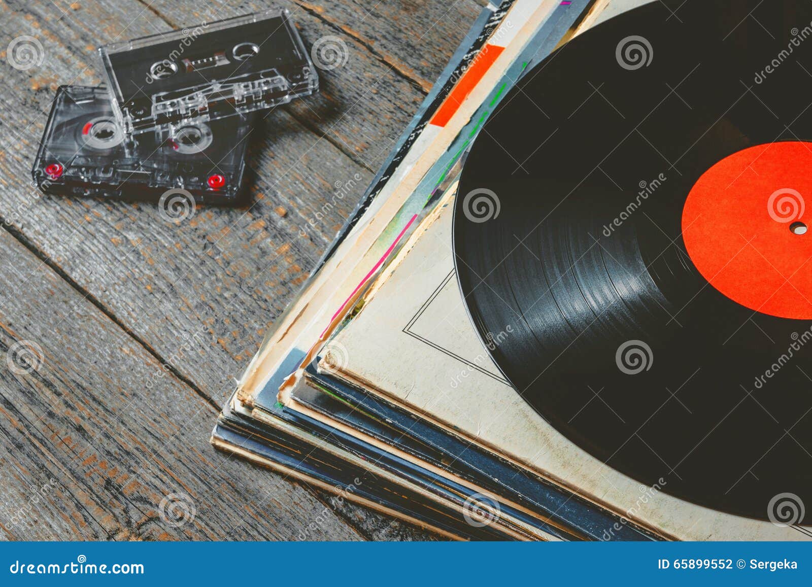 Vinyl Records and Cassettes Stock Photo Image of technology, retro