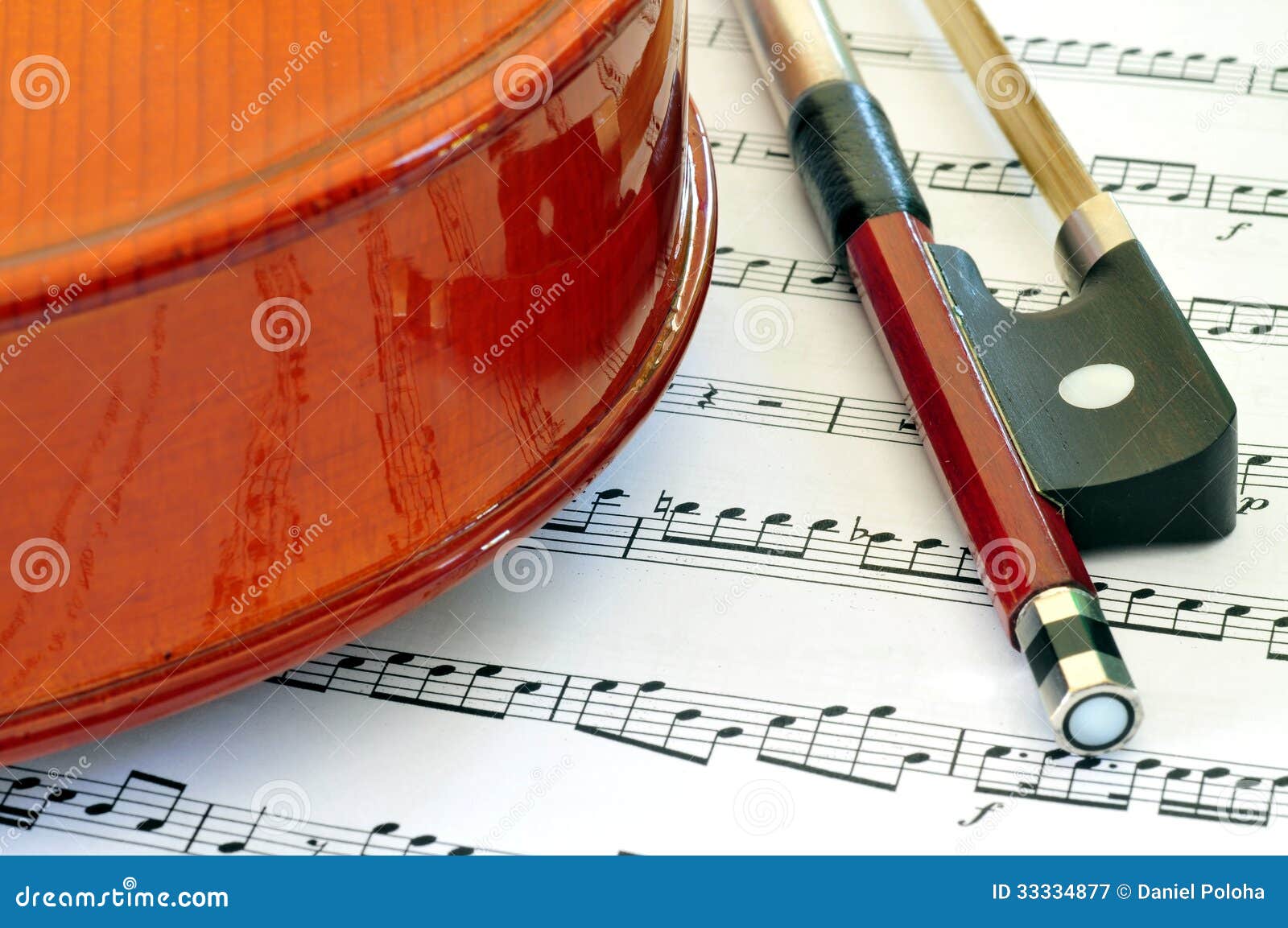 Viola and bow stock image. Image of notation, wood, hair 33334877